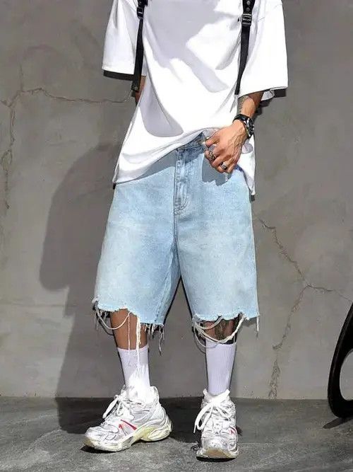 Other Korean style ripped light jeans shorts jorts Size US 30 / EU 46 - 8 Thumbnail