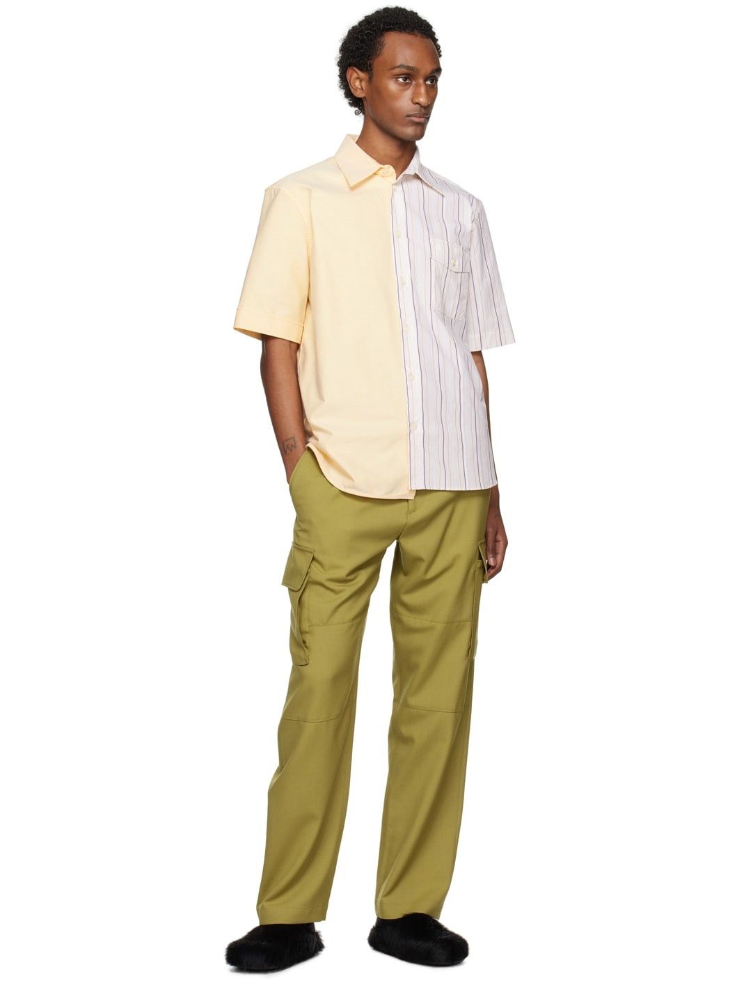 Marni o1w1db10125 Paneled Shirt in Multicolor Size US M / EU 48-50 / 2 - 3 Thumbnail