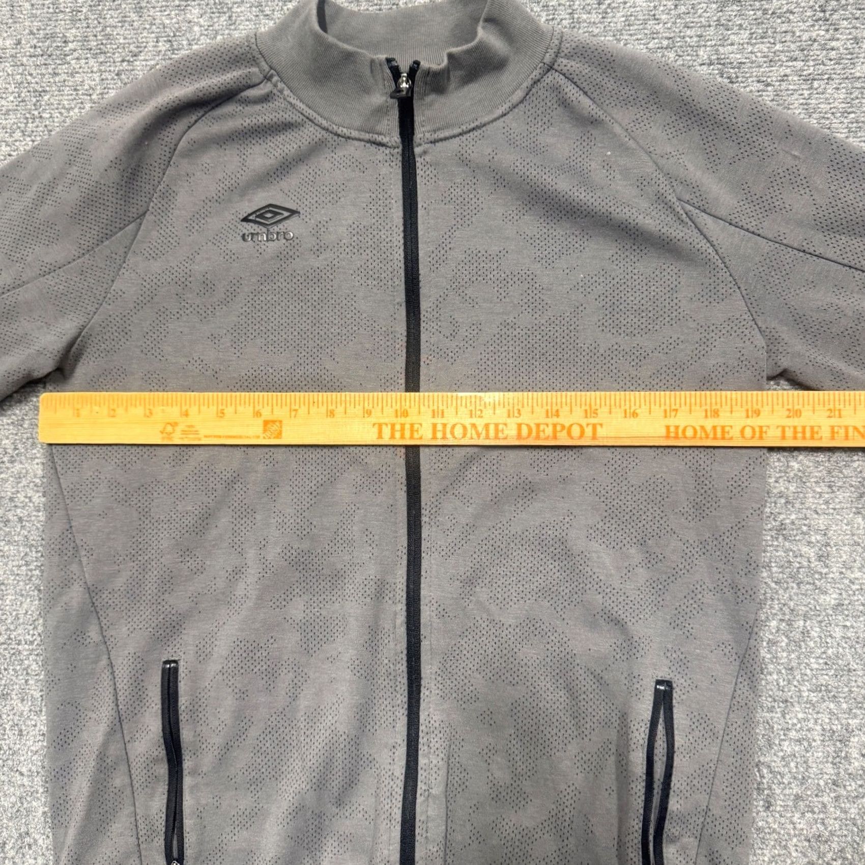 Umbro Umbro Jacket Men XL Cotton Blend Stained Full Zip Activewear Breathable Gray Windbreaker Size US XL / EU 56 / 4 - 5 Thumbnail
