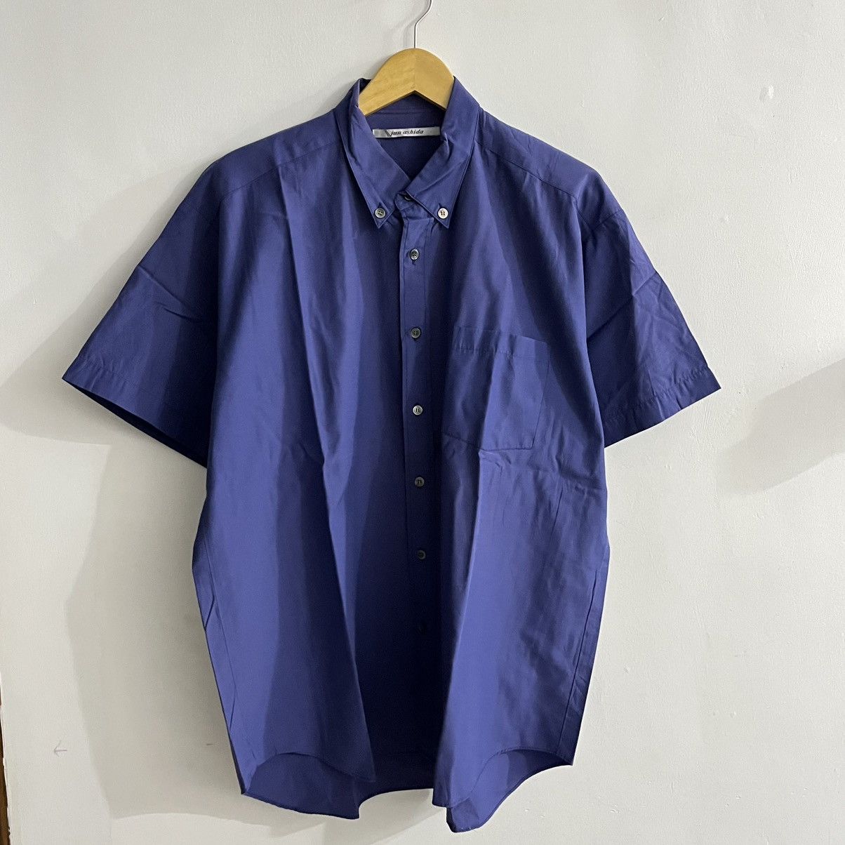 Japanese Brand Jun Ashida - Basic Minimalist Button Up Shirt Size US L / EU 52-54 / 3 - 1 Thumbnail