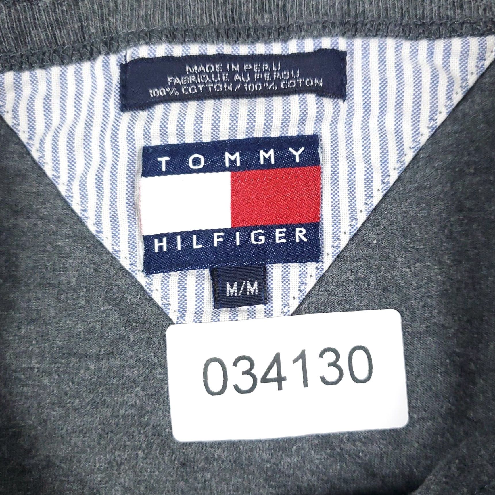 Tommy Hilfiger VINTAGE Tommy Hilfiger Shirt Dress Women Size Medium Gray Casual Modern Logo Cotton Short Sleeve Ladies Size M / US 6-8 / IT 42-44 - 8 Thumbnail