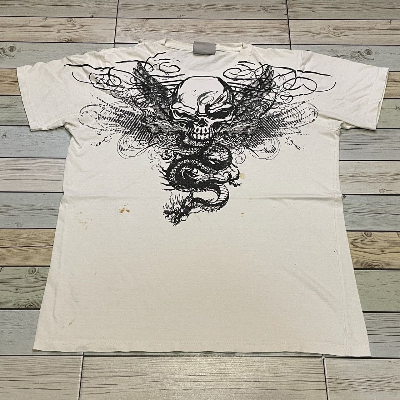 Affliction × Ed Hardy × Tapout Rare Wings Cross Tee Y2K Affliction Style Size US L / EU 52-54 / 3 - 1 Thumbnail
