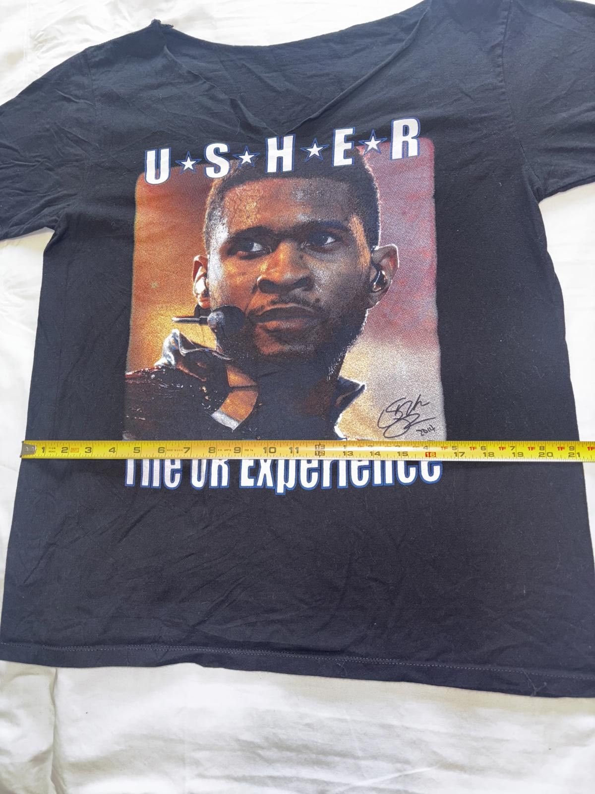 Designer Vintage Usher The UR Experience Tour 2014 T-Shirt Size M / US 6-8 / IT 42-44 - 5 Thumbnail