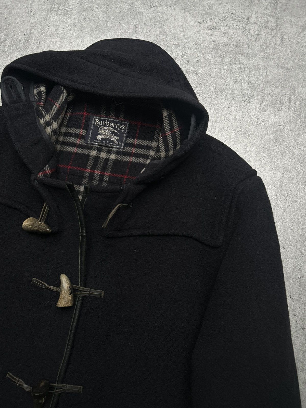 Burberry Vintage Burberry 100% Wool Duffle Coat Size US XL / EU 56 / 4 - 4 Thumbnail
