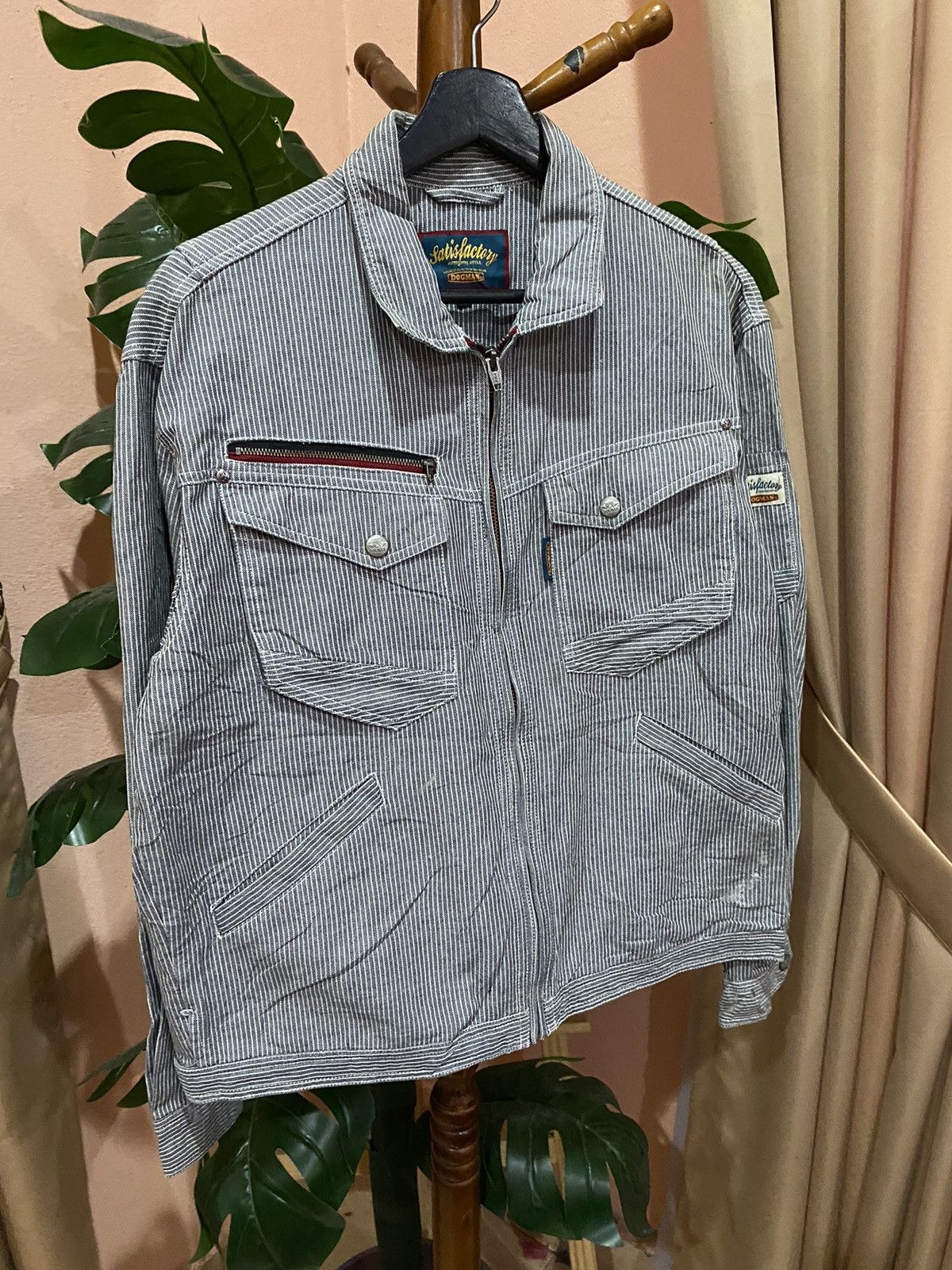 Vintage Vintage Dogman Satisfactory Workwear Jacket – Striped Size US L / EU 52-54 / 3 - 3 Thumbnail