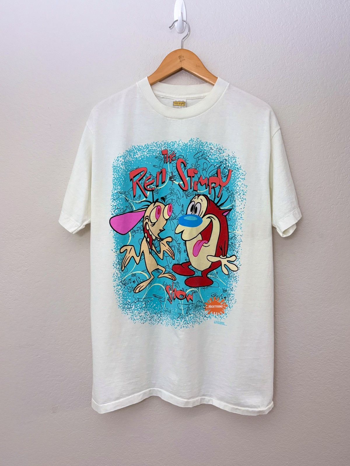Vintage 90’s Ren & Stimpy Nickelodean Vintage Cartoon Tee Size US XL / EU 56 / 4 - 1 Thumbnail