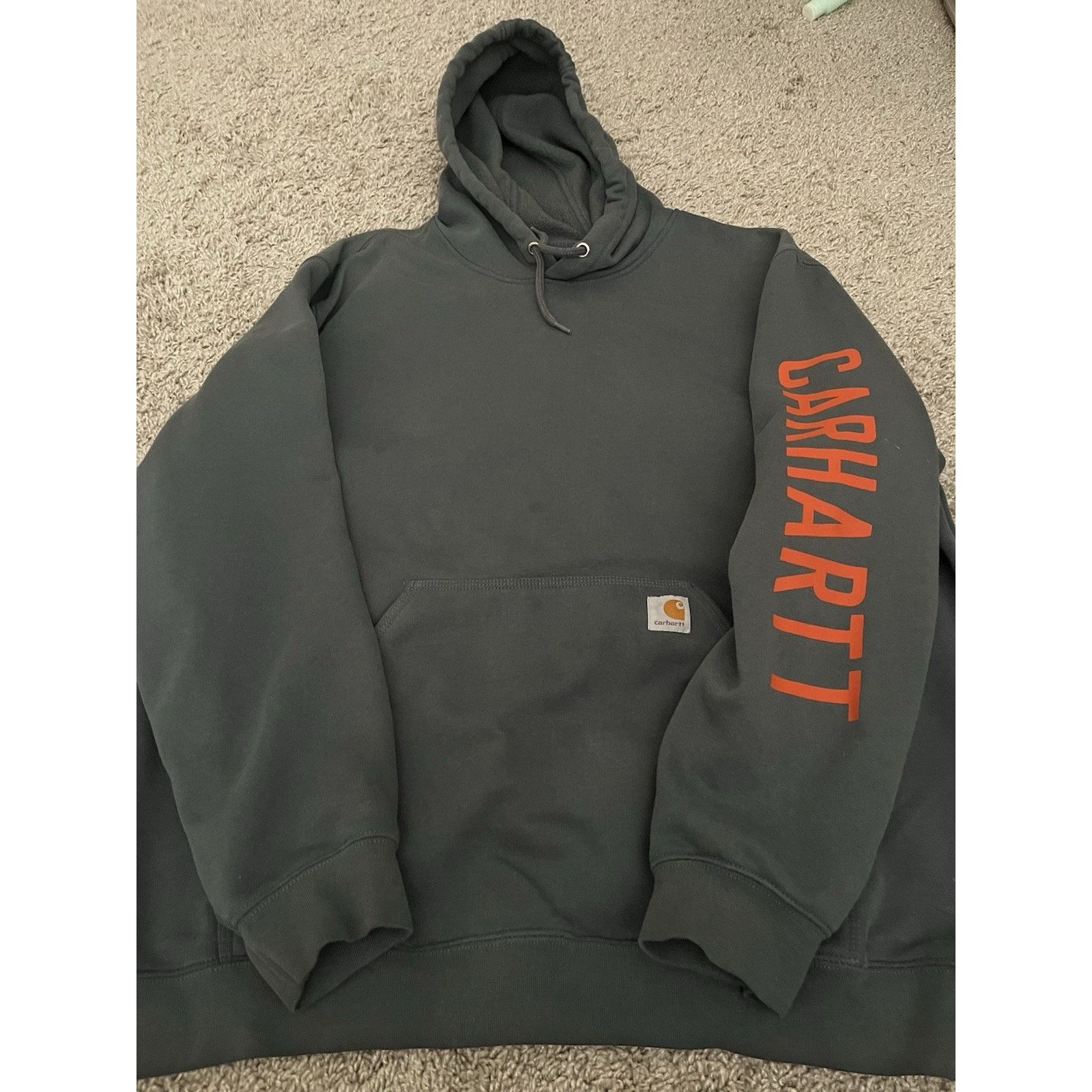 Carhartt Carhartt Sleeve Logo Hoodie XXL Gray Workwear Sweatshirt Size US XXL / EU 58 / 5 - 9 Thumbnail