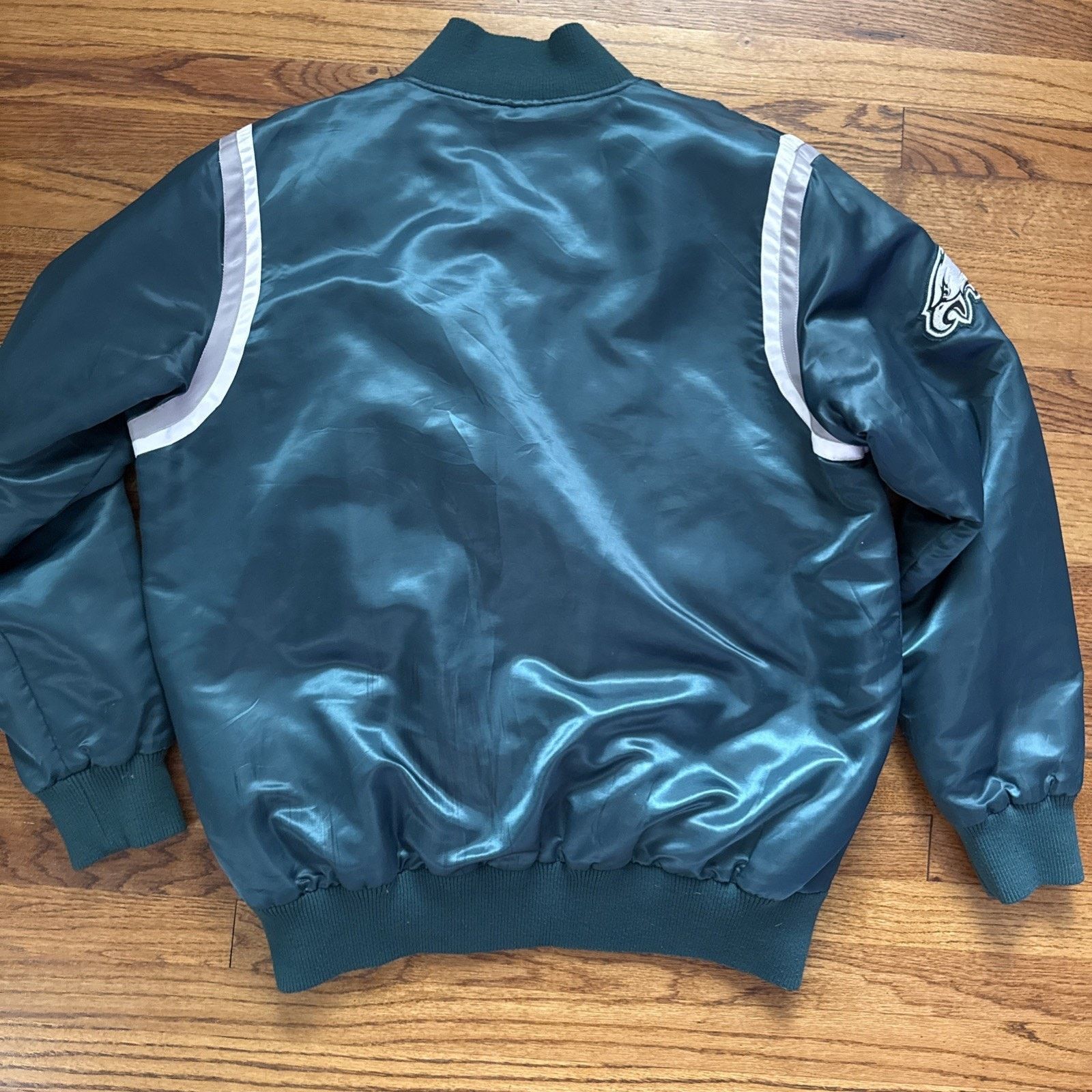 Starter Starter Philadelphia Eagles Satin Jacket Button Snap Quilted Size US XXL / EU 58 / 5 - 10 Thumbnail