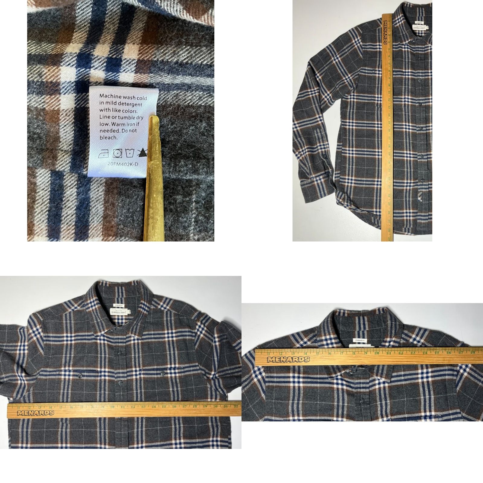 Outdoor Research MEN'S Bridge & Burn Flannel Shirt Plaid Standard Fit Sz M Size US M / EU 48-50 / 2 - 9 Thumbnail