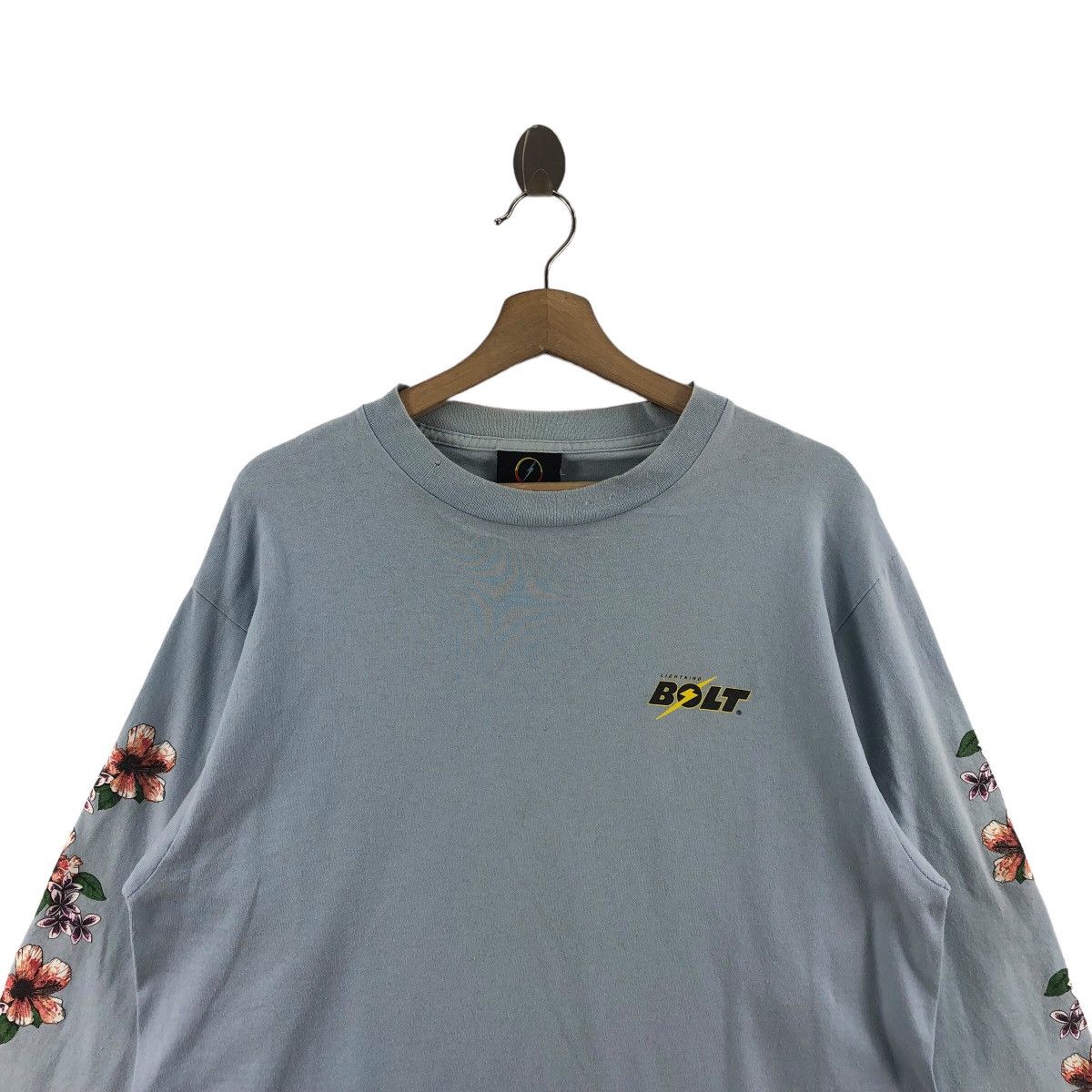Lightning Bolt × Vintage Pick!! Vtg 90's LIGHTNING BOLD Surfing Long Sleeve Tshirt Size US L / EU 52-54 / 3 - 3 Thumbnail