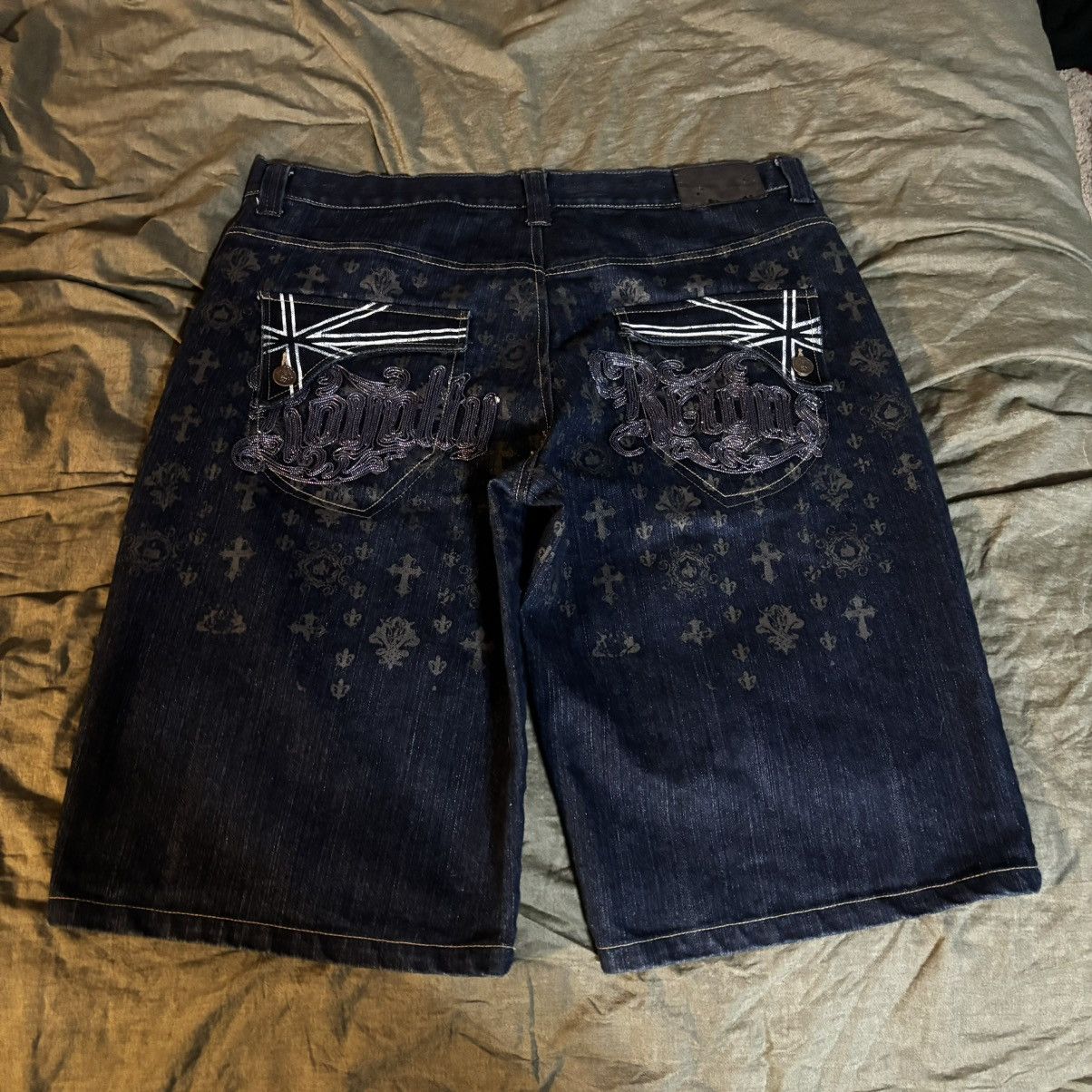 Crazy Vintage Y2K Imperious Embroidered Baggy Jorts JNCO