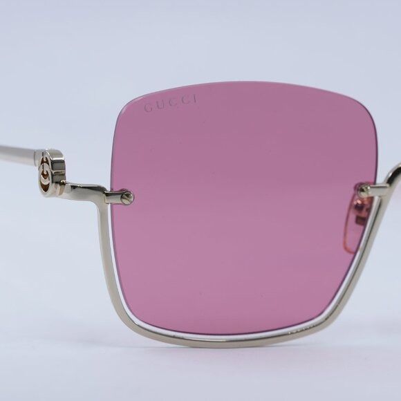Gucci Gucci GG1279S 003 Sunglasses Gold Square Frame, Cyclamen Size ONE SIZE - 10 Thumbnail