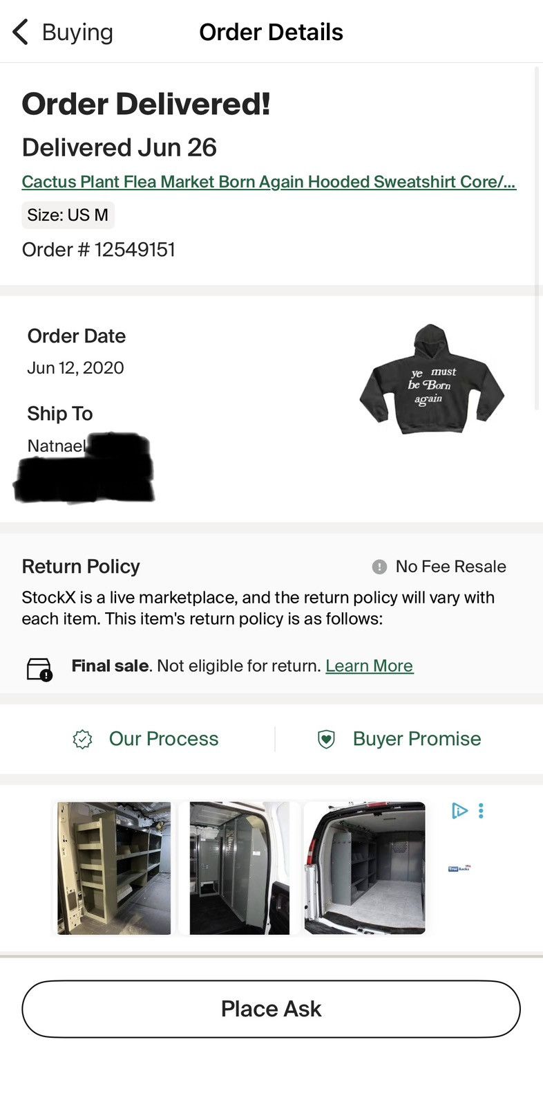 Cactus Plant Flea Market × Kanye West Ye Must Be Born Again Hoodie Size US M / EU 48-50 / 2 - 5 Thumbnail