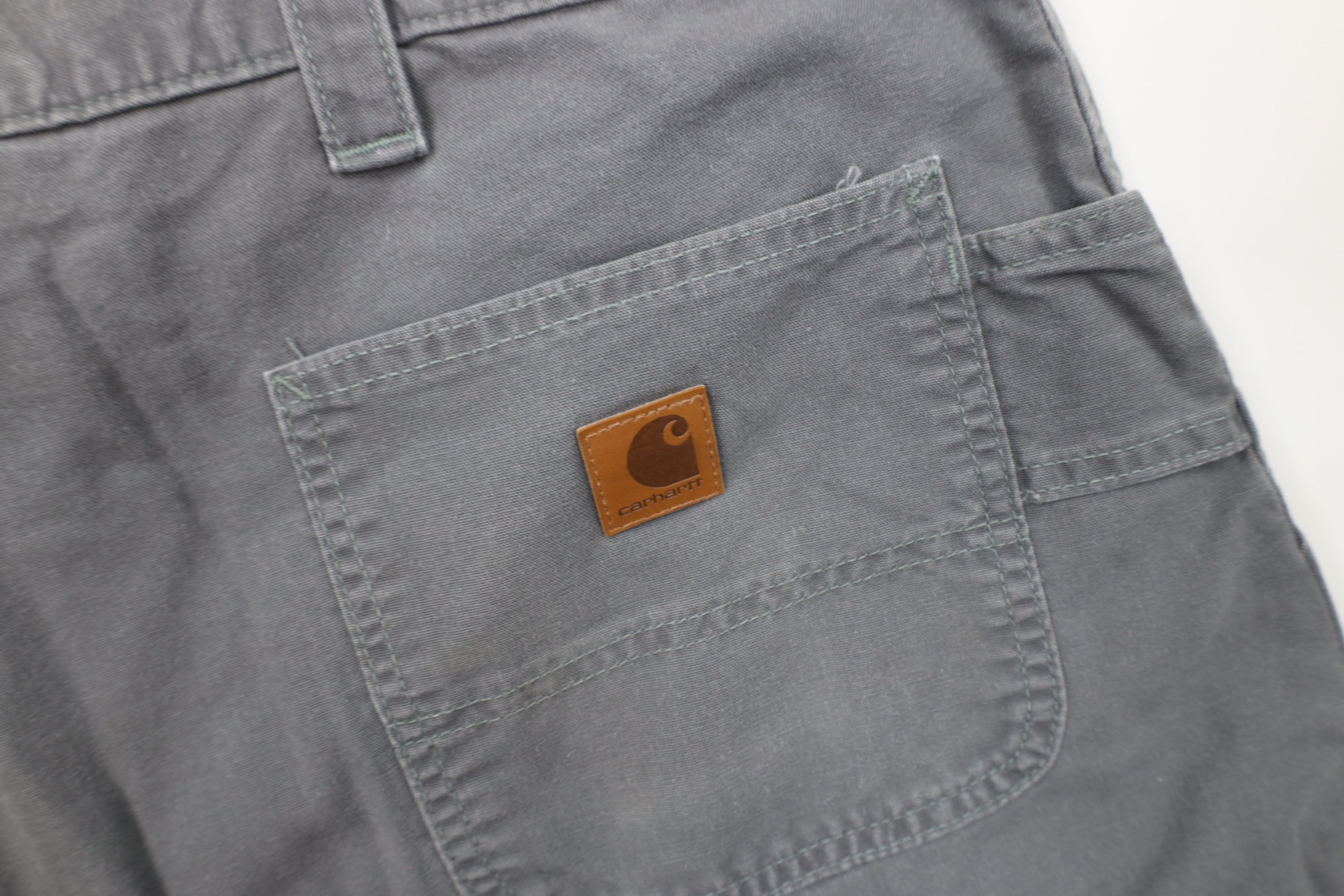 Carhartt Vintage Carhartt Relaxed Fit Dungaree Shorts Gray Cotton Size US 44 / EU 60 - 9 Thumbnail