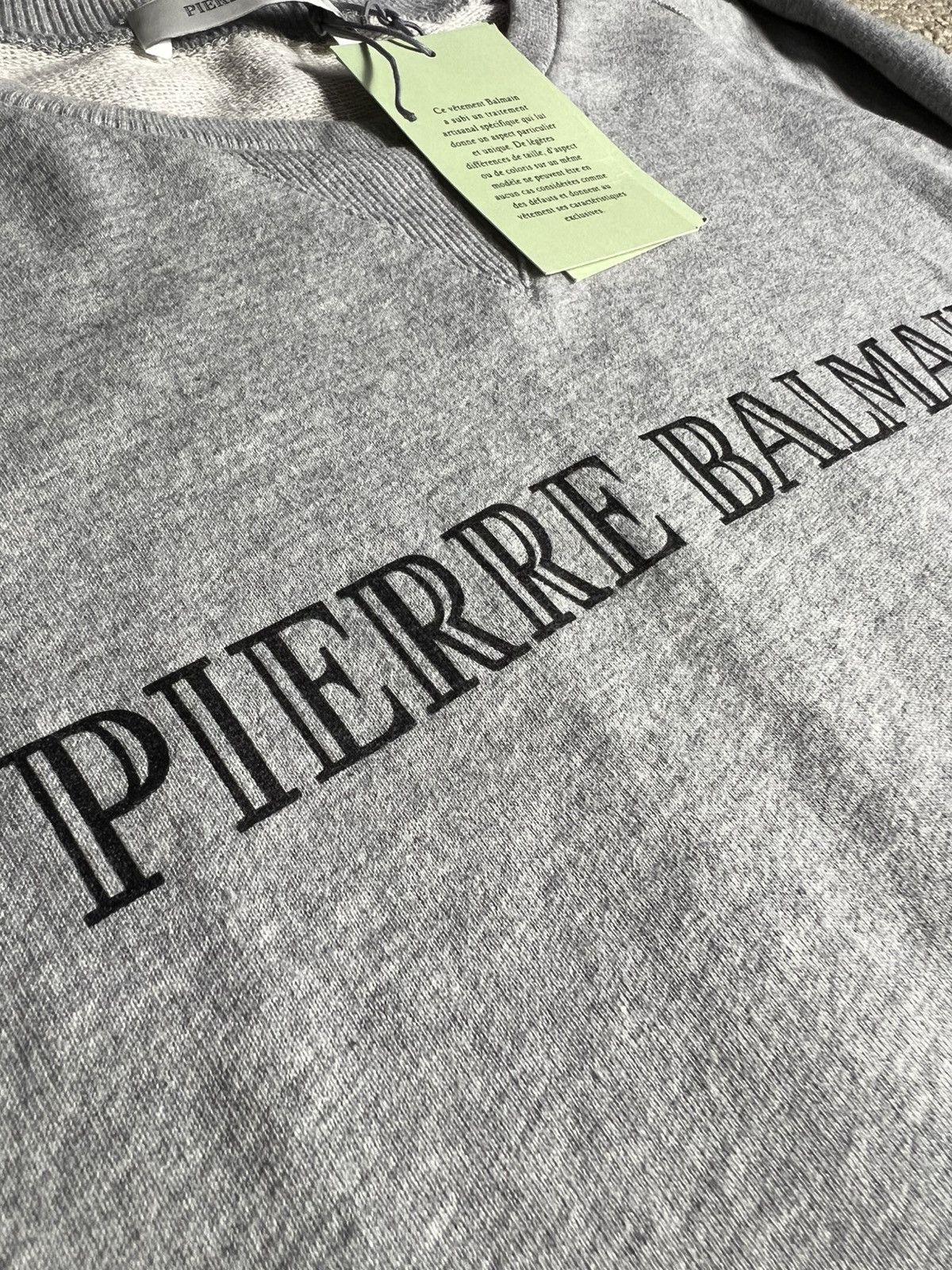 Balmain × Pierre Balmain Pierre Balmain - Gray Classic Logo Sweatshirt Size US S / EU 44-46 / 1 - 9 Thumbnail