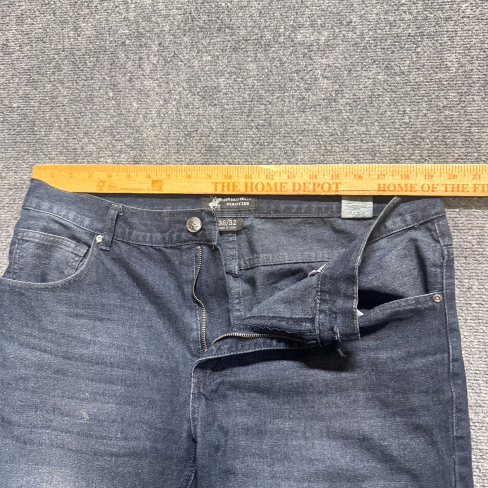 Vintage VINTAGE Beverly Hills Polo Club Denim Jeans Men's 36x32 Dark Washed Blue Straight Jeans Mens 36 Regular Blue Vintage Washed Distressed Size US M / EU 48-50 / 2 - 6 Thumbnail