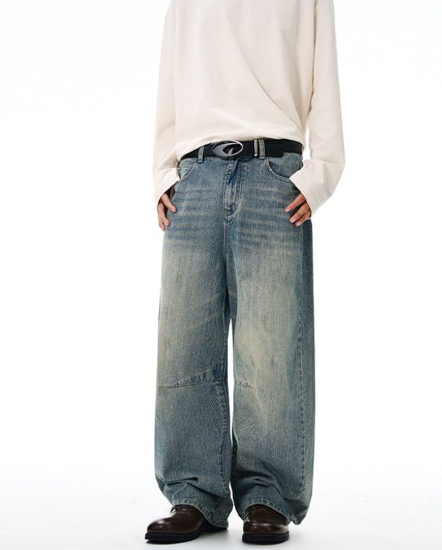 Japanese Brand American-style baggy retro wide-leg curved jeans Size US 32 / EU 48 - 1 Thumbnail