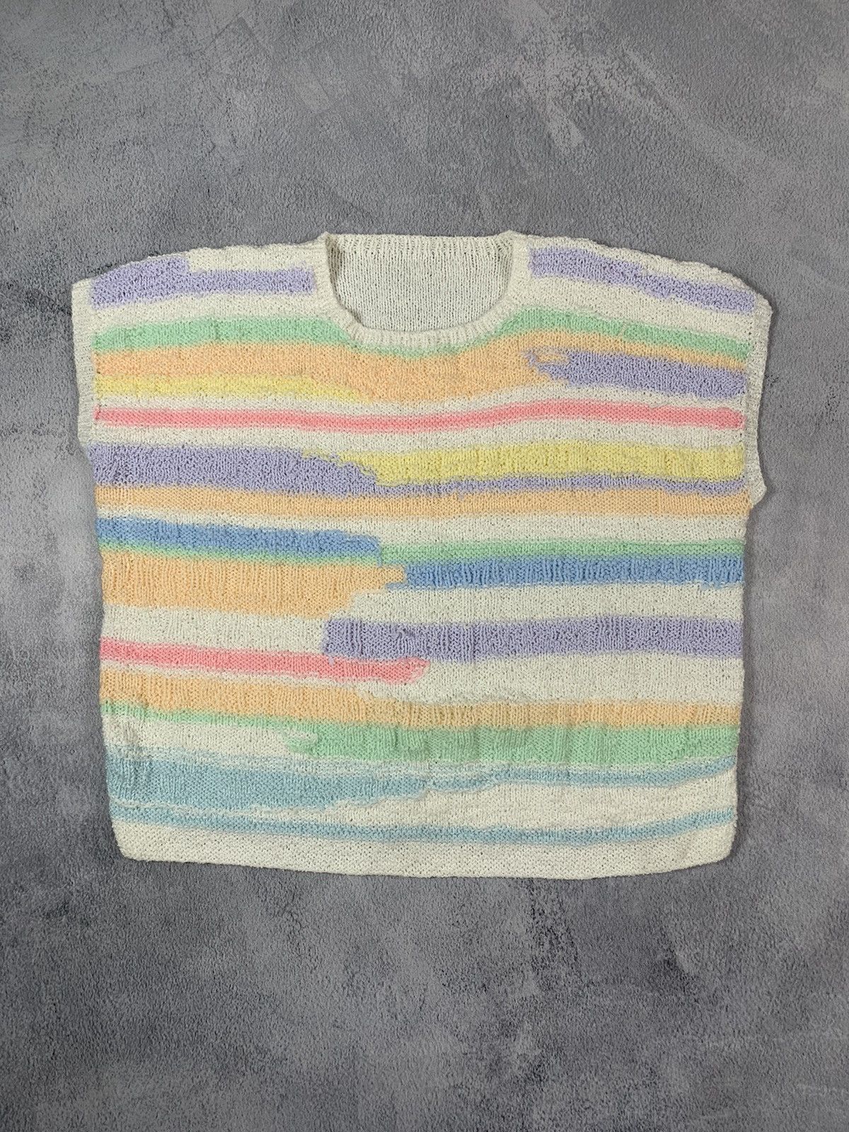 Vintage Vintage 90s Coloured knit vest streetwear size XL Size XL / US 12-14 / IT 48-50 - 2 Thumbnail
