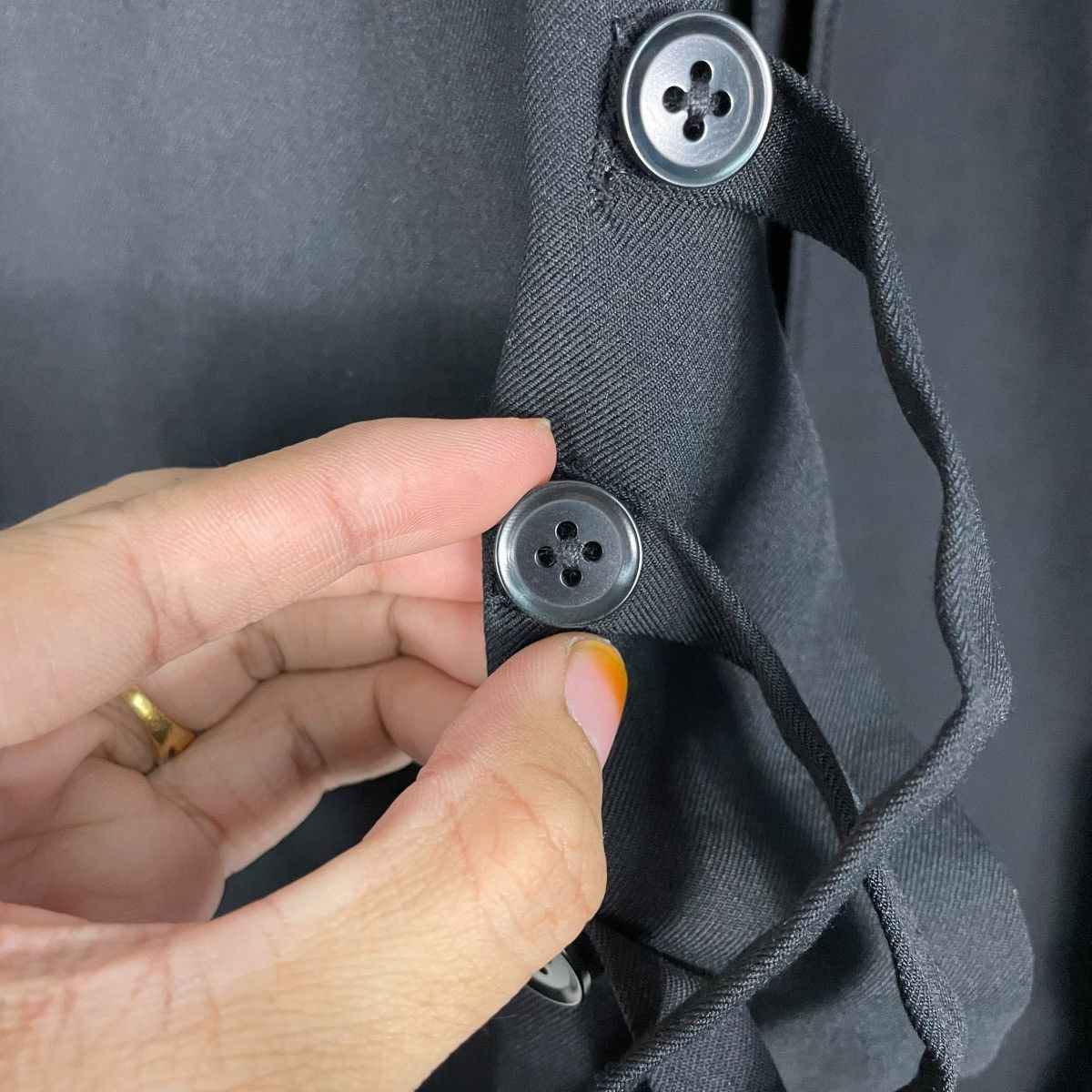 Yohji Yamamoto Vintage 90s Yohji Yamamoto Pour Homme Wool Gabardine Jacket Size US M / EU 48-50 / 2 - 14 Thumbnail