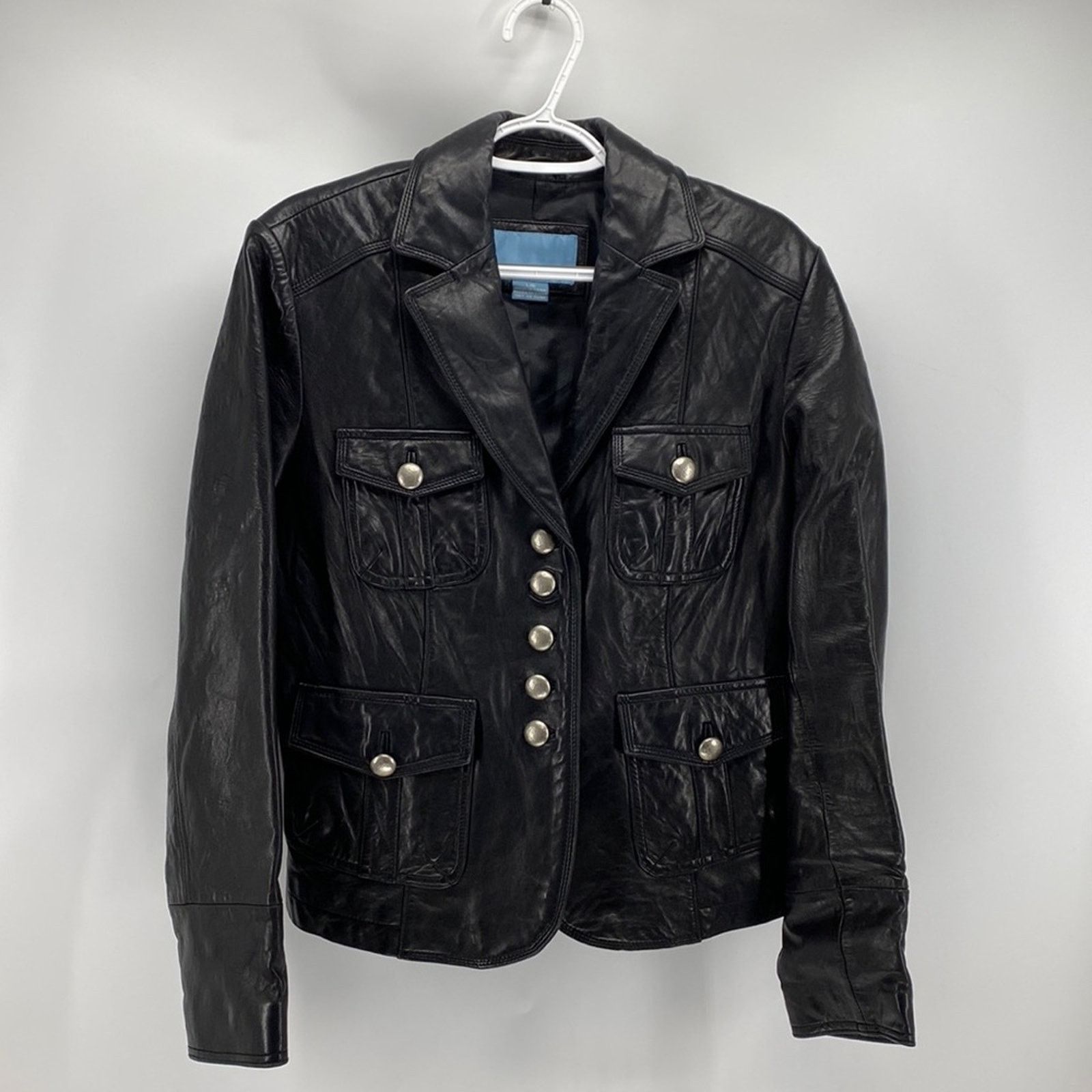 Nine West Nine West vintage Y2K 90s soft black leather jacket size l Size L / US 10 / IT 46 - 1 Thumbnail