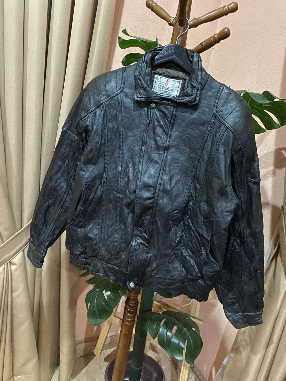 Other Mr. GracEray Classic Black Leather Jacket - Vintage Men’s Size US M / EU 48-50 / 2 - 2 Thumbnail
