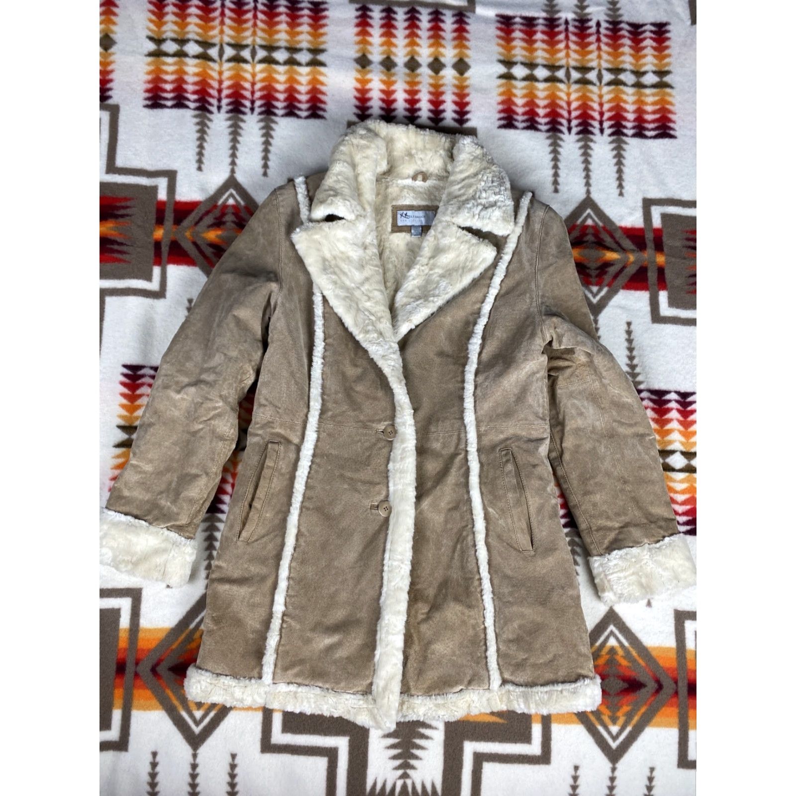 Vintage VINTAGE Colebrook Leather Jacket Woman M Tan Brown Suede Lined Coat Size M Women Leather Jacket Coat Size M / US 6-8 / IT 42-44 - 3 Thumbnail