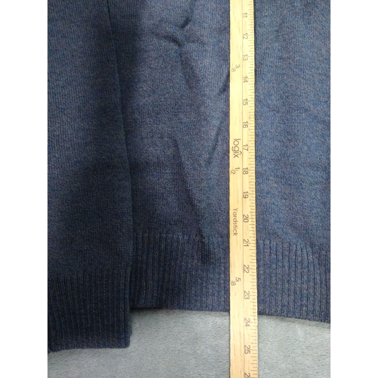 Banana Republic Banana Republic Sweater Men XL Gray Heavyweight Extra Fine Merino Wool Blend Henley Mock Neck Casual Size US XL / EU 56 / 4 - 3 Thumbnail