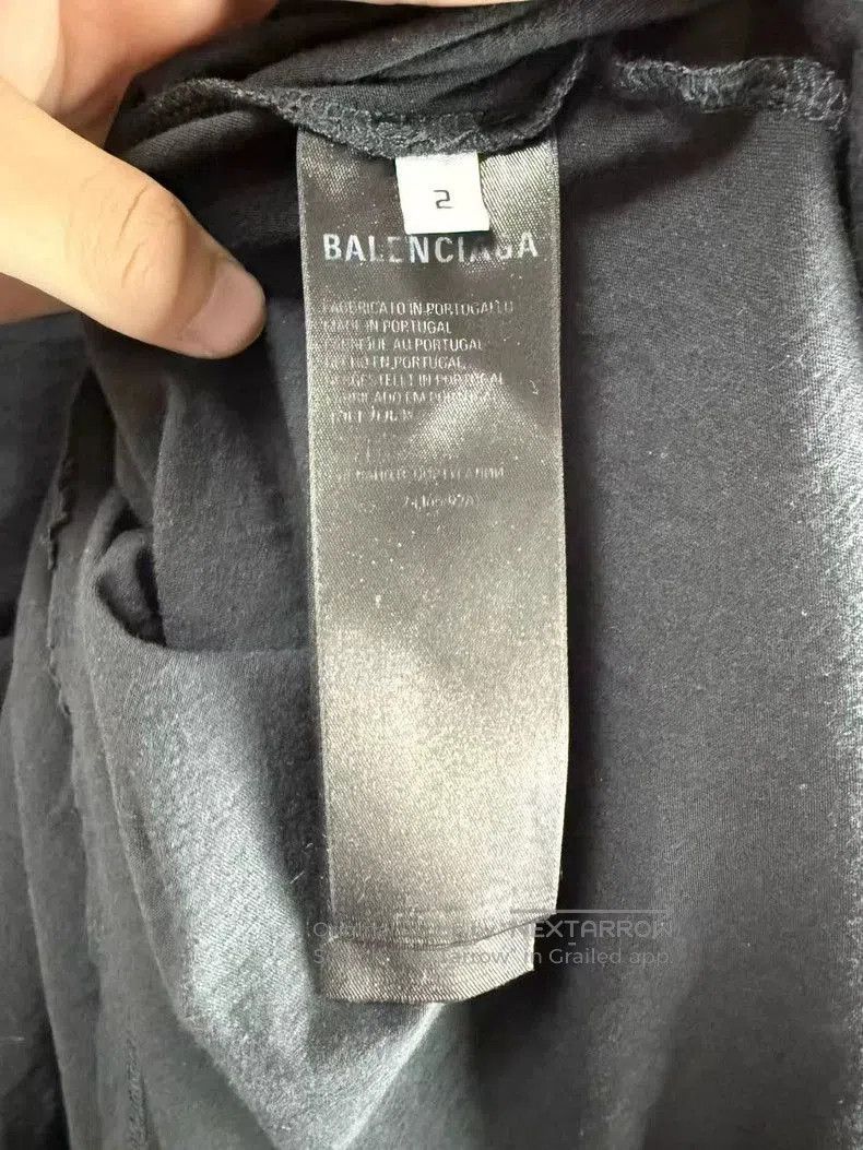 Balenciaga Black Logo Embroidered Longsleeve.