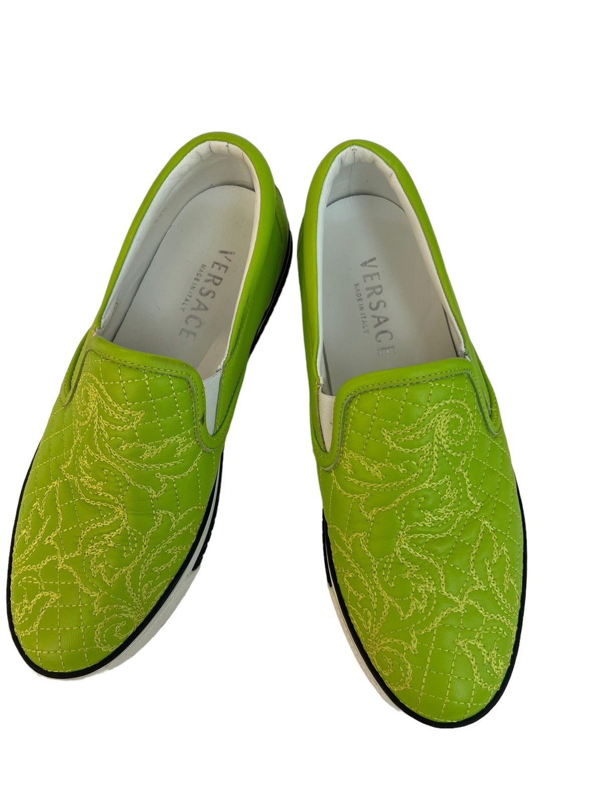 Versace quilted slip on sneakers