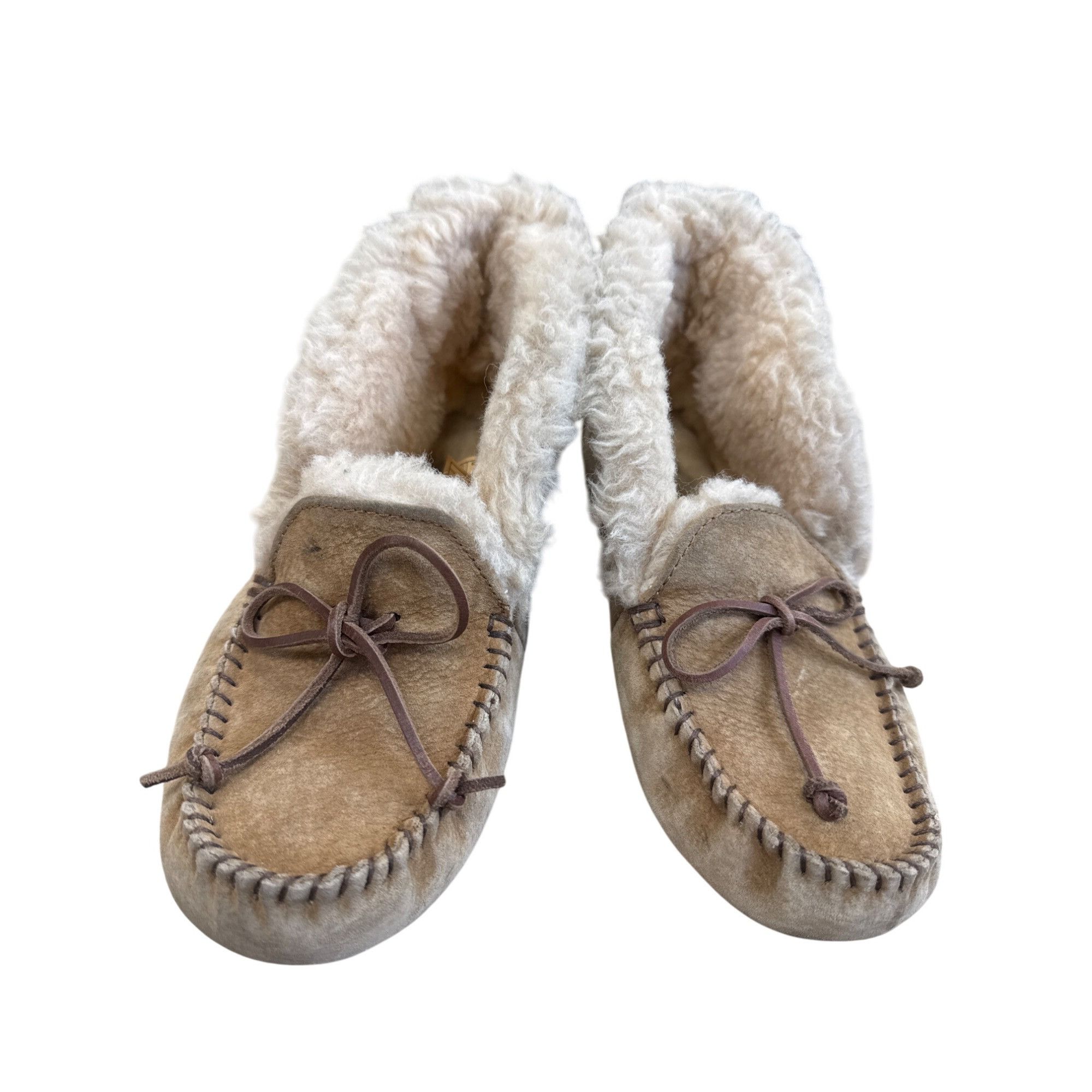 Ugg UGG Womens Brown Leather Fur-Lined Moccasin Slippers Ankle B Size US 6 / IT 36 - 11 Thumbnail