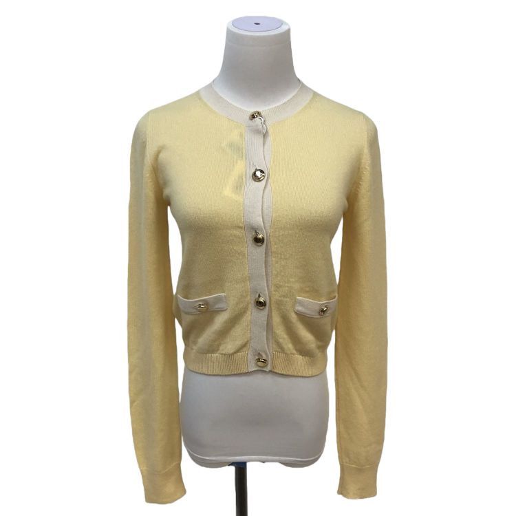Miu Miu Miu Miu Yellow Cashmere Cardigan Size 36 Size XS / US 0-2 / IT 36-38 - 1 Thumbnail