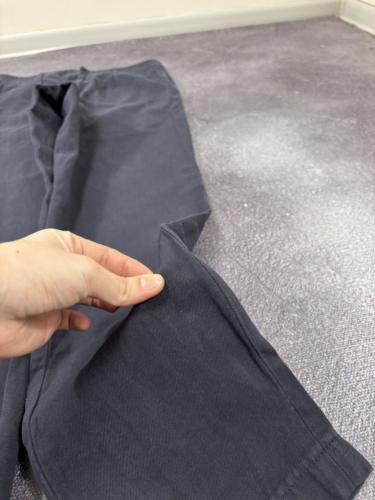 A.P.C. A.P.C. Rue Madame Paris Men’s Navy Blue Cotton Linen Pants Size US 30 / EU 46 - 4 Thumbnail