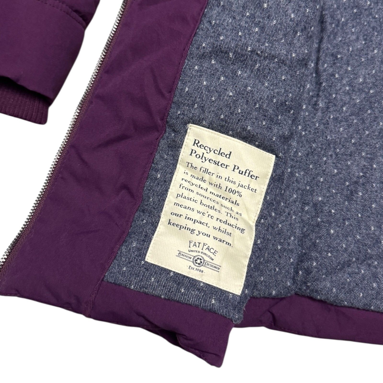 FatFace FAT FACE Designer Fleece Lined RECYCLED FILL Parka Coat XS Size XS / US 0-2 / IT 36-38 - 6 Thumbnail