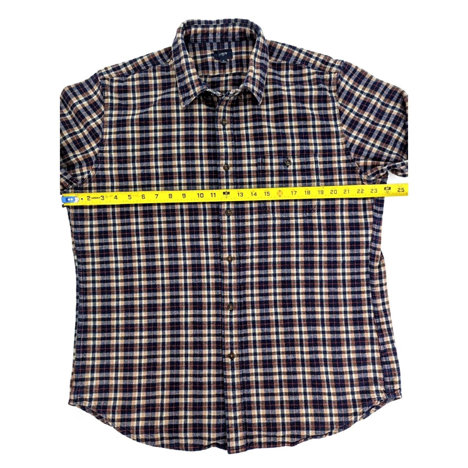 J.Crew VINTAGE J.CREW Rugged Flannel Shirt Men XL Elbow Patch Brown Red Cotton Size US XL / EU 56 / 4 - 6 Thumbnail