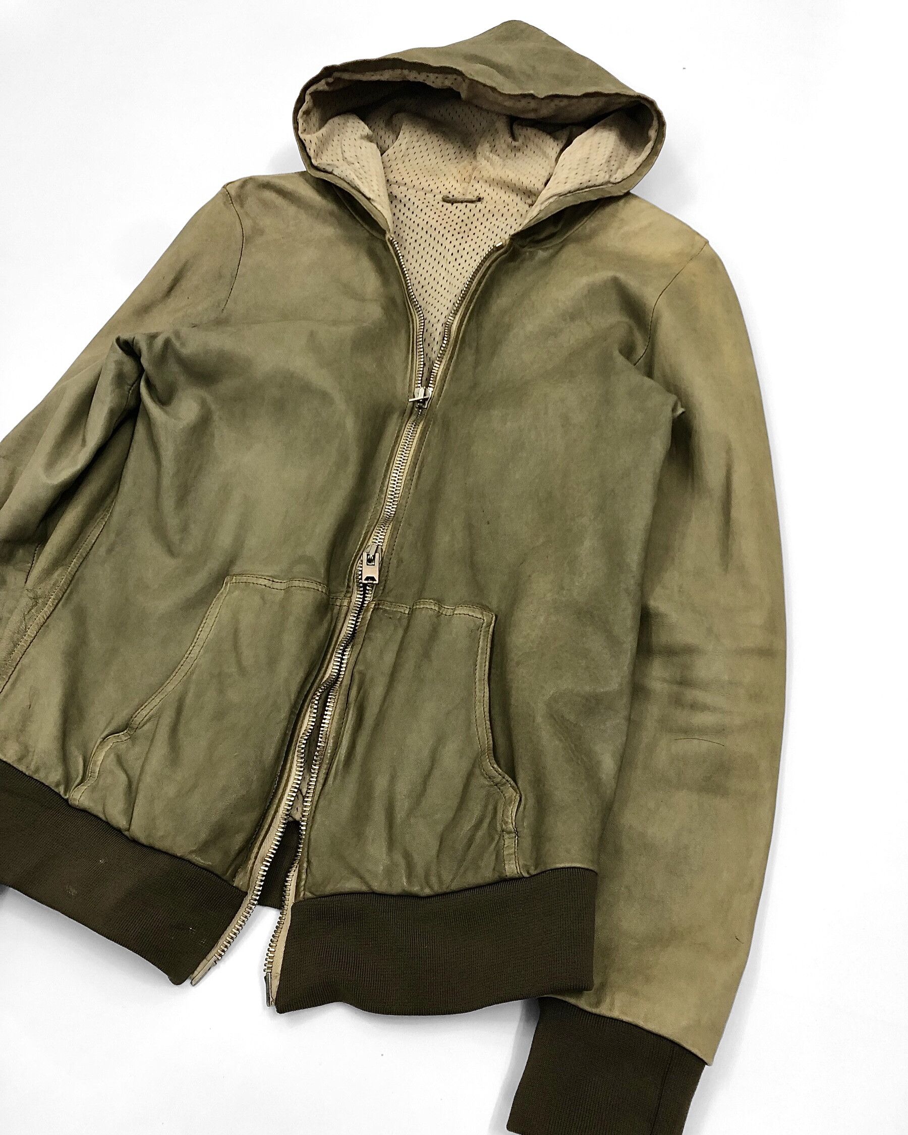 Giorgio Brato 2000s Giorgio Brato Leather Hooded Jacket Size US M / EU 48-50 / 2 - 3 Thumbnail