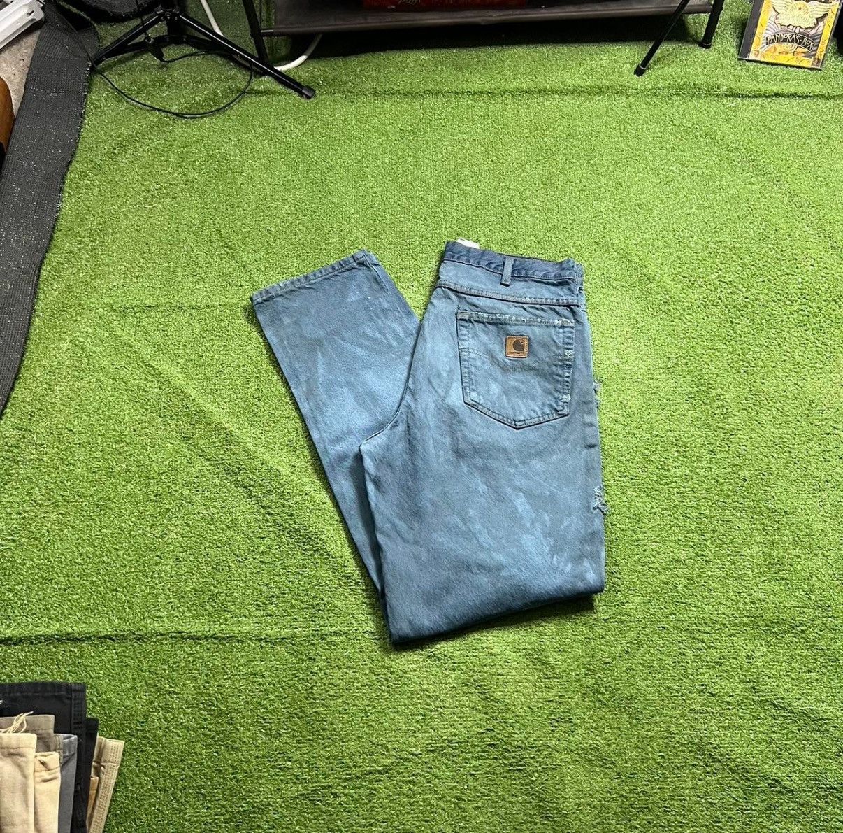 Carhartt Carhartt Faded Blue Dye Straight Pants Size US 34 / EU 50 - 3 Thumbnail