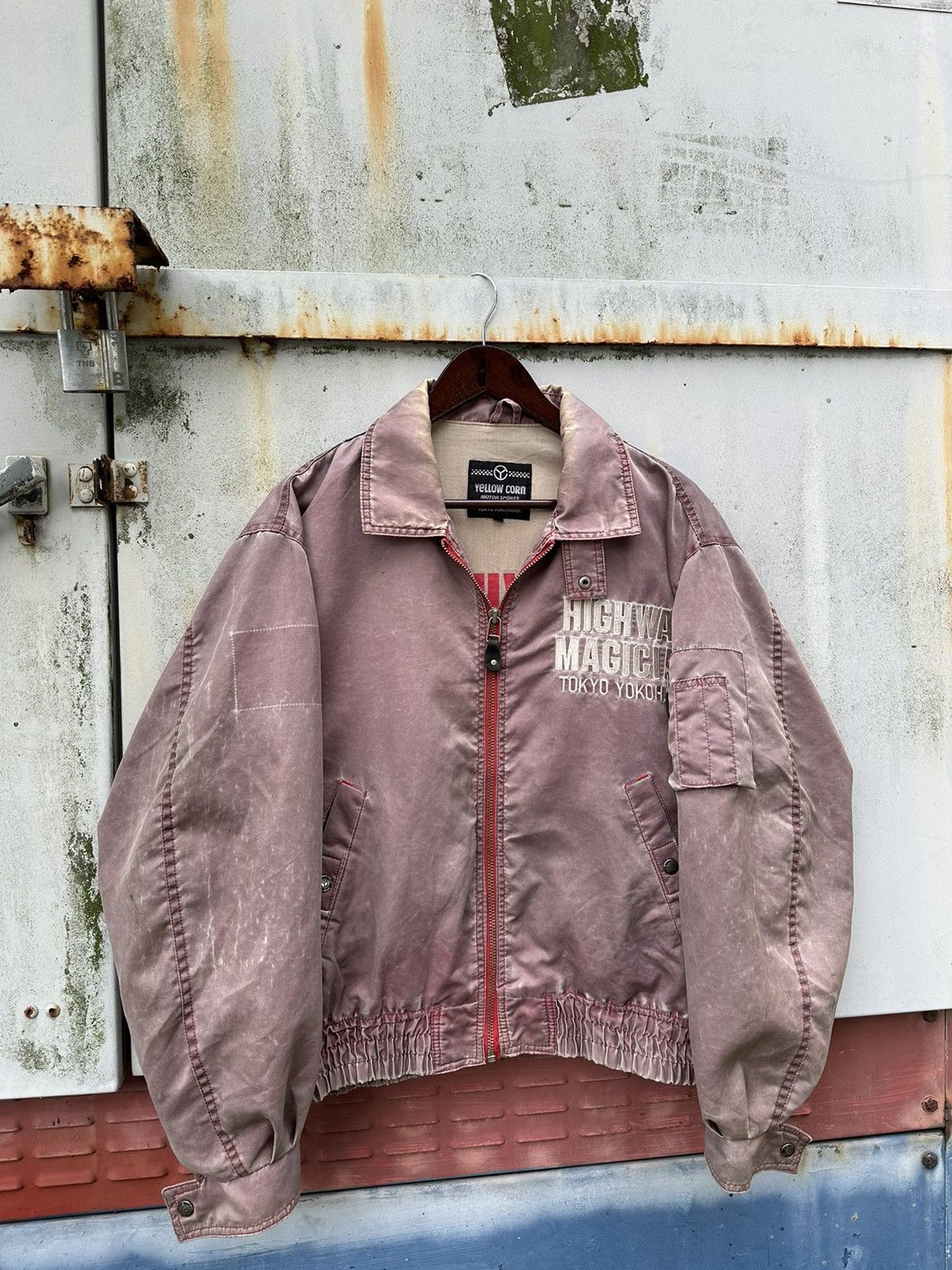 Vintage 👹Vintage Faded Yellow Corn SLEDGE HAMMER Bomber Jacket Size US M / EU 48-50 / 2 - 4 Thumbnail