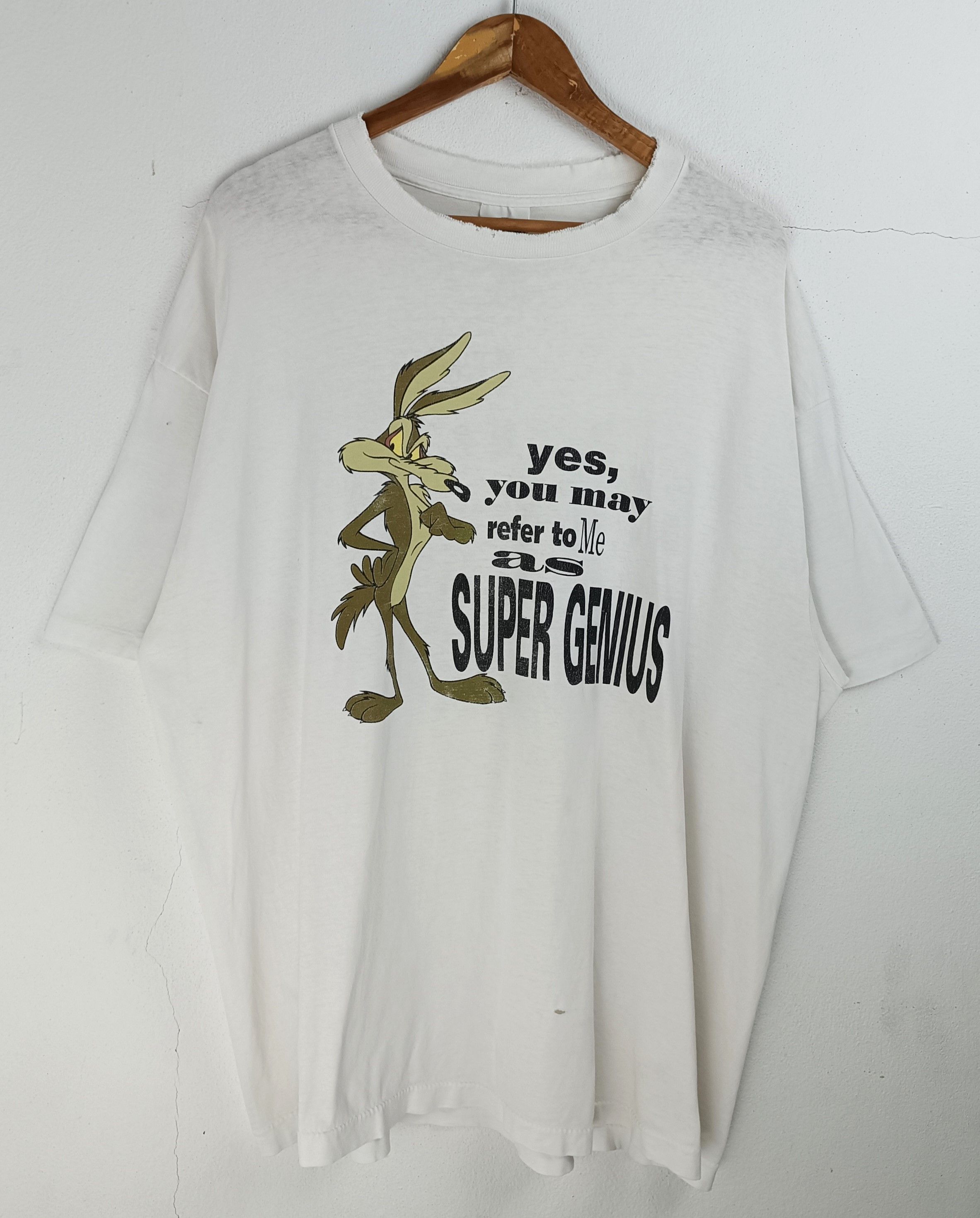 Cartoon Network THRASHED FADED VINTAGE 1991 WILE E. COYOTE ROAD RUNNER Size US XXL / EU 58 / 5 - 3 Thumbnail
