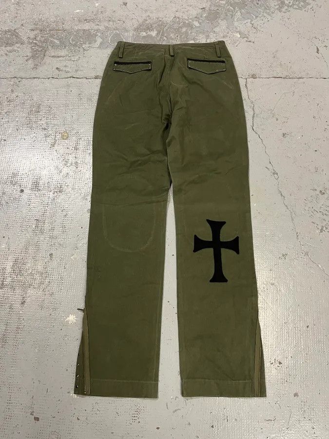 Daniele Alessandrini Daniele Alessandrini Cross Patch Olive Pants Size US 31 - 9 Thumbnail