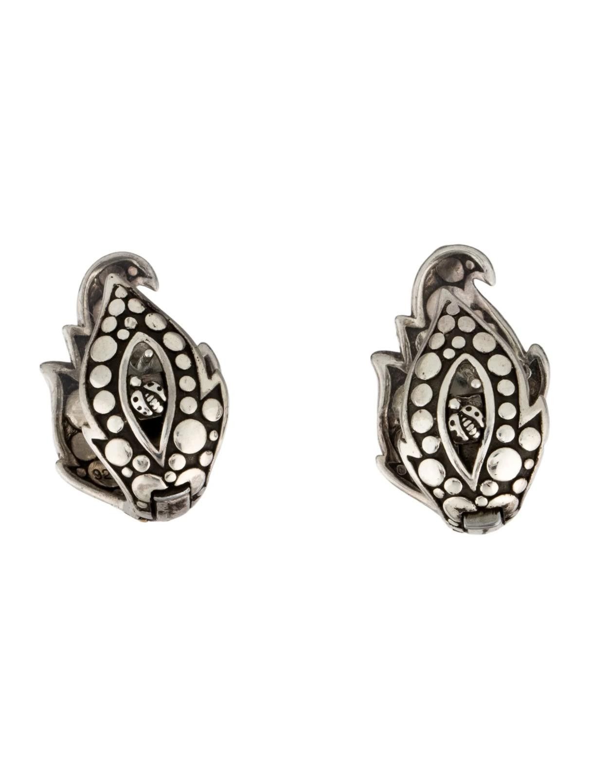 John Hardy John Hardy Two-Tone Ayu Dot Leaf Earrings Size ONE SIZE - 2 Thumbnail