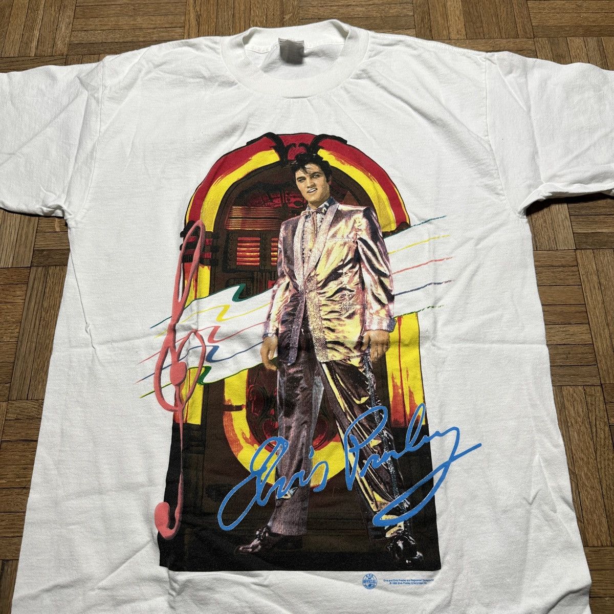 Band Tees × Vintage Vintage Elvis Presley tee Size US L / EU 52-54 / 3 - 3 Thumbnail