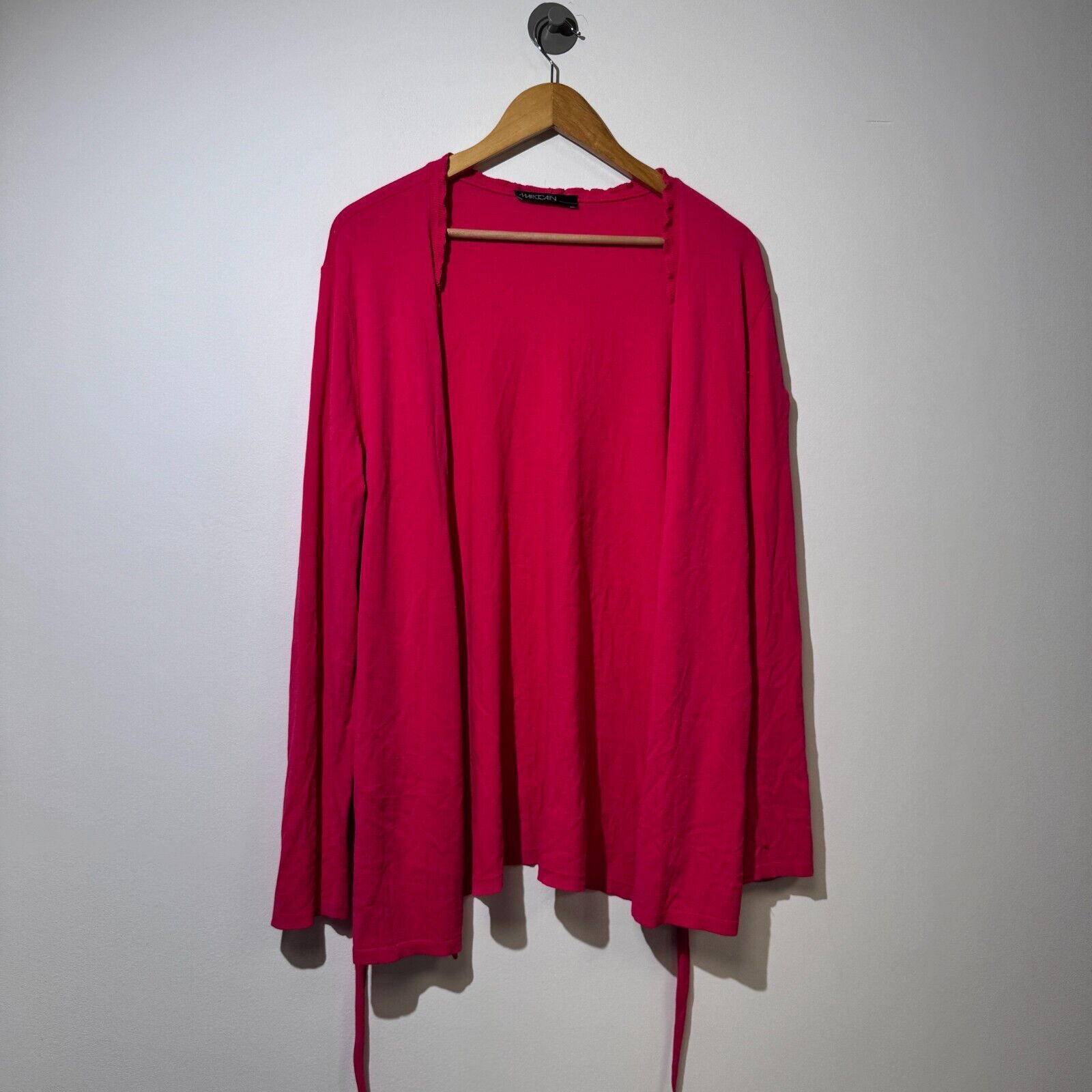 Vintage Marc Cain Pink Red Viscose Cardigan Sweater Size L 90s Y2K Size US L / EU 52-54 / 3 - 4 Thumbnail