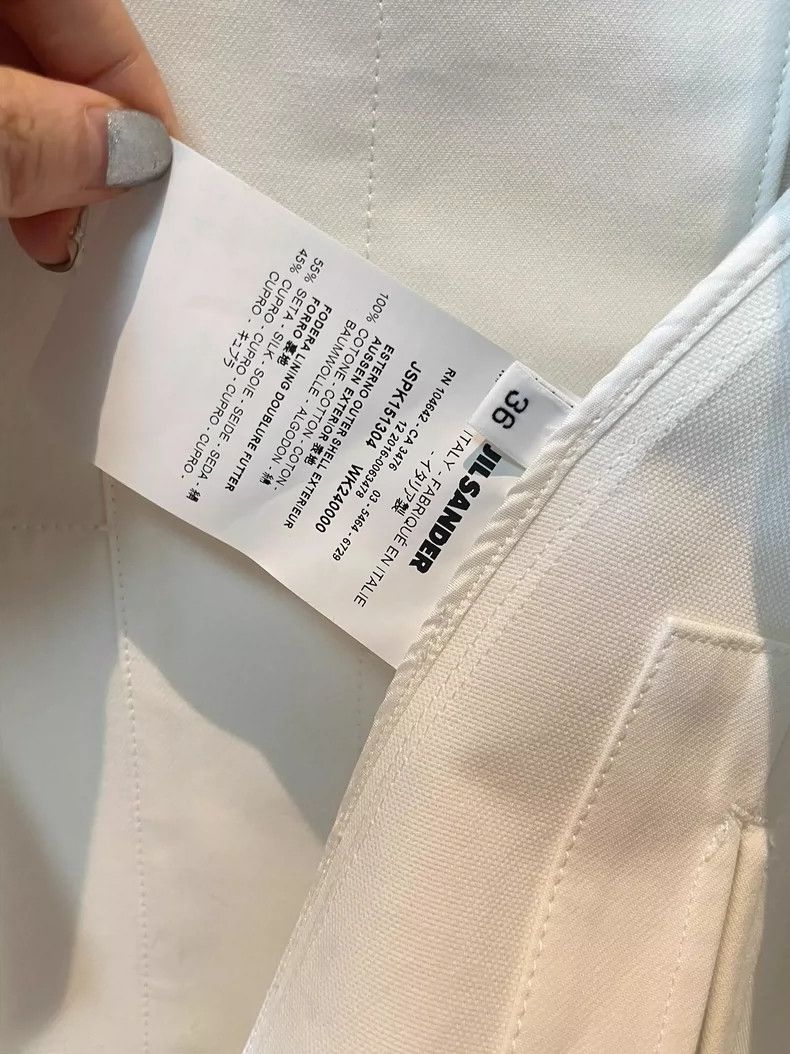 Jil Sander Jil Sander White Chinese Collar Suit Size XXS / US 00 / IT 34 - 6 Thumbnail