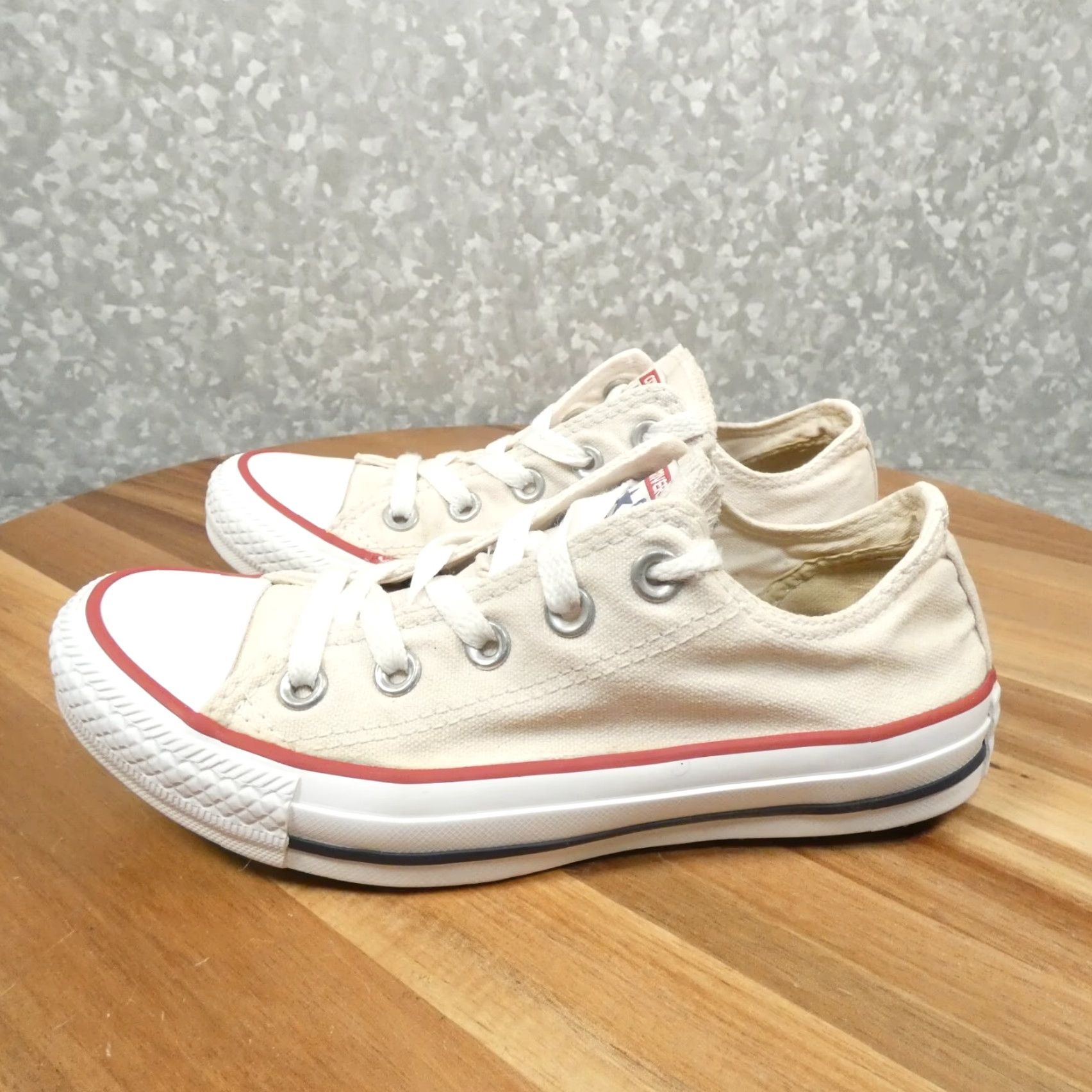 Converse Converse Chuck Taylor All-Star Sneaker Womens 5 White Canvas Low Top W7652 Size XS / US 0-2 / IT 36-38 - 6 Thumbnail