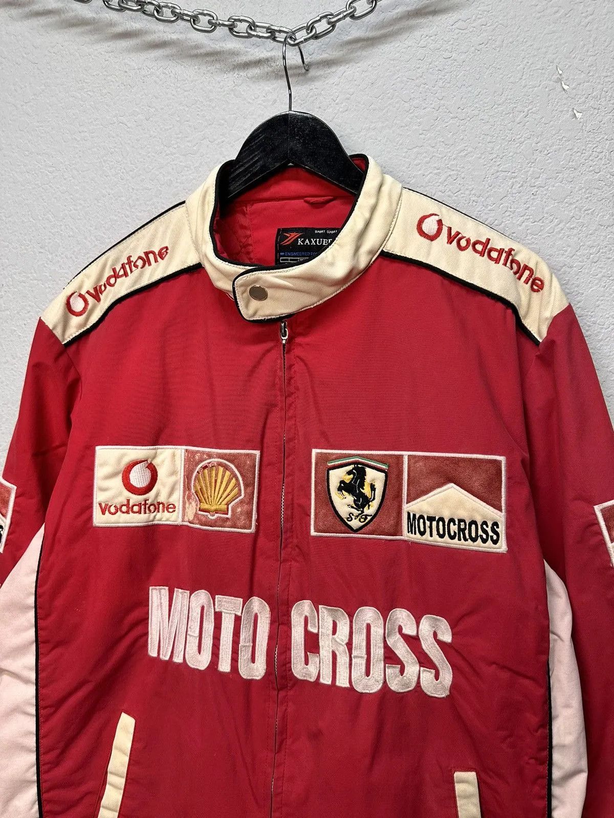 Red Bull Racing Jacket Moto Vodafone F1 Nascar Leather Red Bull Lucky Size US XXL / EU 58 / 5 - 4 Thumbnail