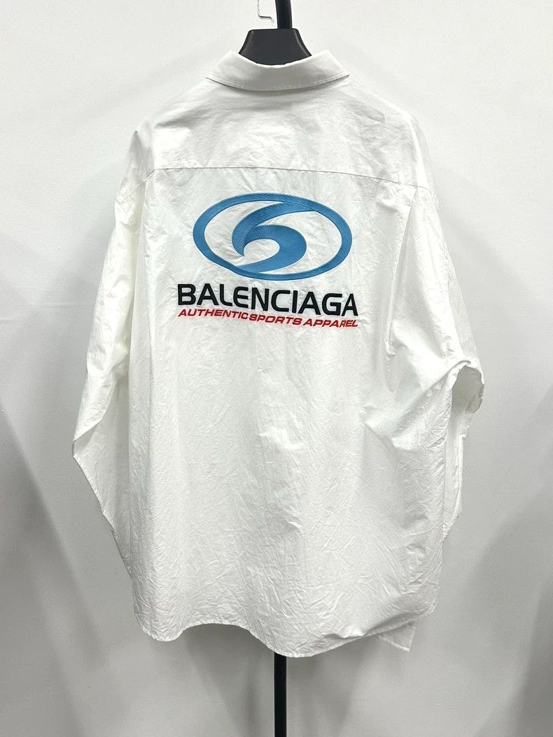 Balenciaga Balenciaga 24ss Surfer Embroidered Logo Shirt 2505-Nextarro Size US XXS / EU 40 - 2 Thumbnail