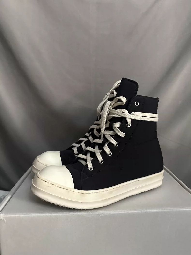 Rick Owens Rick Owens High-Top Cotton Sneakers-yf Size US 10.5 / EU 43-44 - 1 Thumbnail