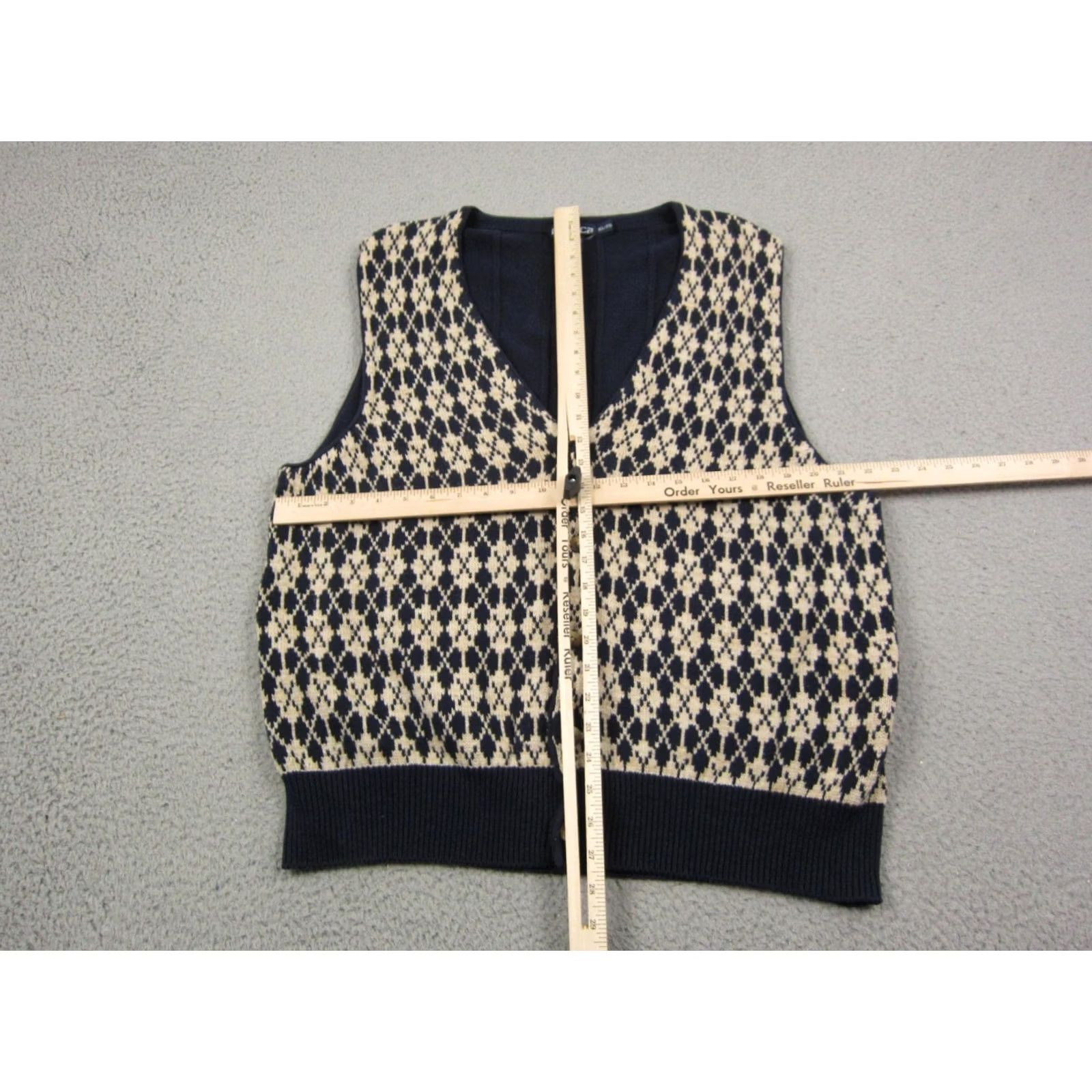 Nautica Vintage Nautica Sweater Vest Mens Extra Large Blue Argyle Knit Diamond 90s Size US XL / EU 56 / 4 - 6 Thumbnail