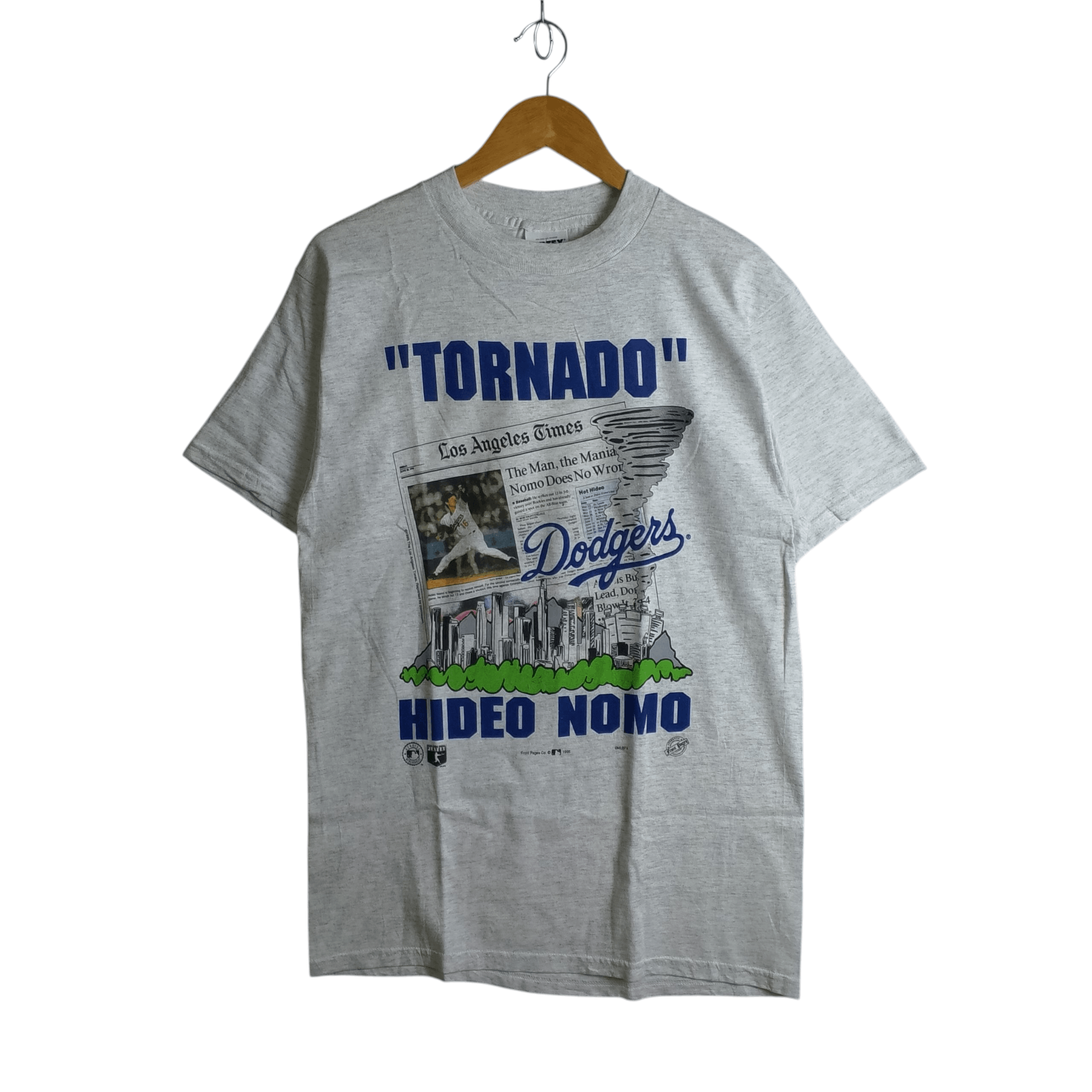 MLB Vintage Deadstock Dodgers Hideo Nomo Newspapers Tee Size US M / EU 48-50 / 2 - 2 Thumbnail