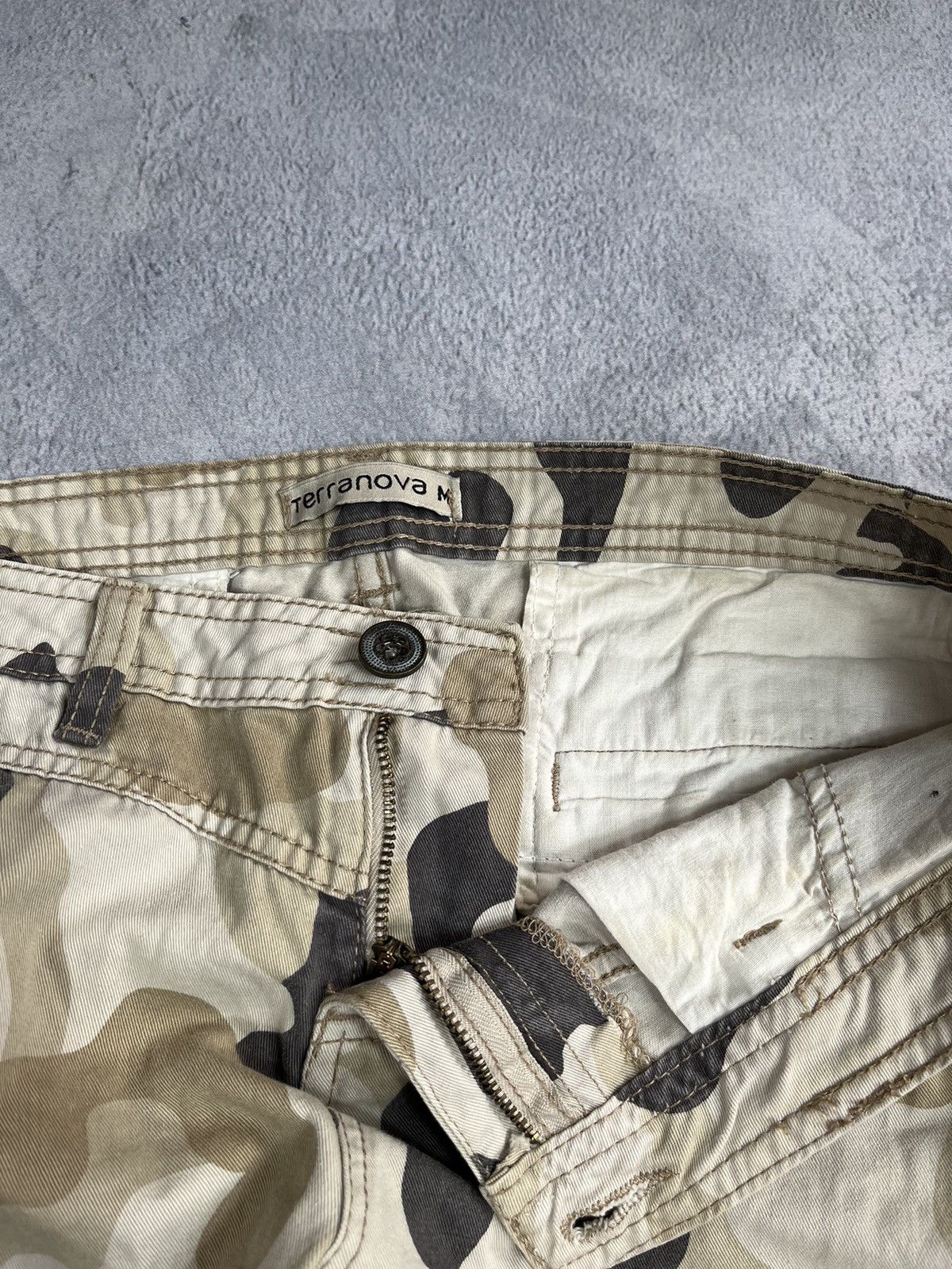 Japanese Brand × Vintage Vintage Y2K Low Rise camo double knee style pants japan M Size 28" / US 6 / IT 42 - 4 Thumbnail